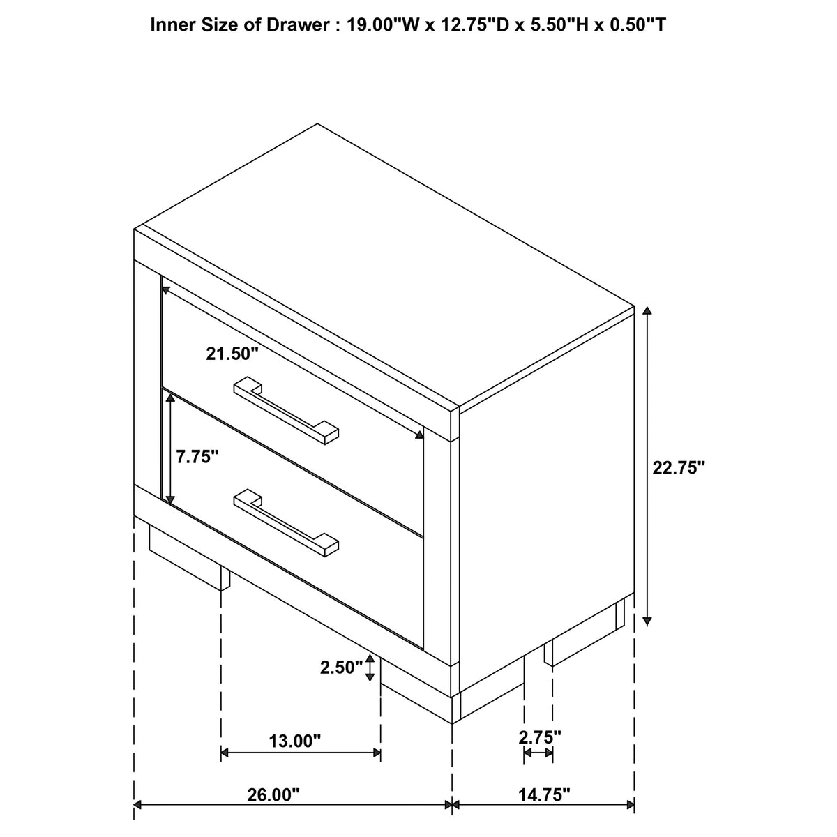 Jessica 4-piece Eastern King LED Bedroom Set Snow White