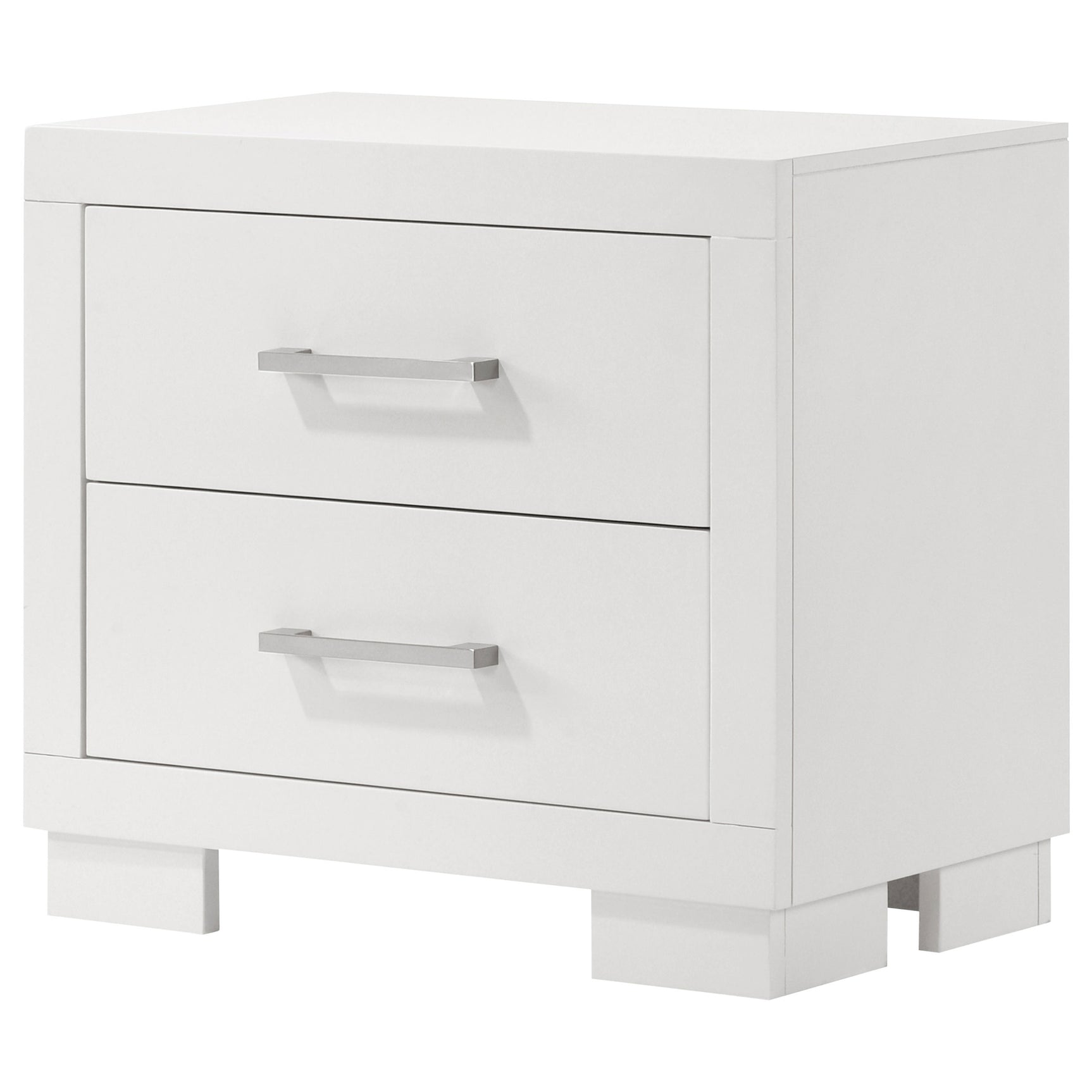 Jessica 2-drawer Nightstand Snow White - Tampa Furniture Outlet
