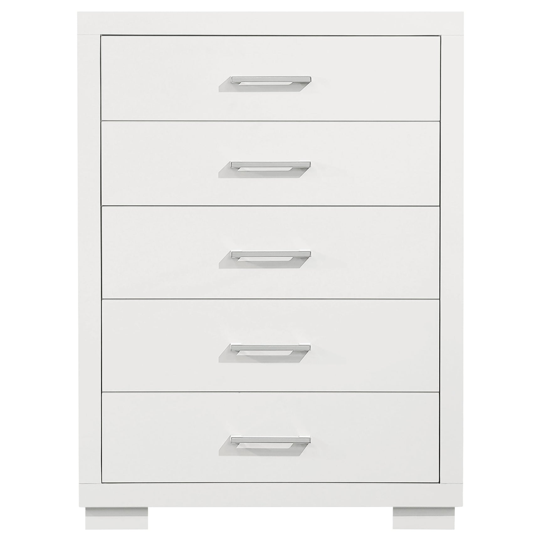 Jessica 5-drawer Bedroom Chest Snow White - Tampa Furniture Outlet