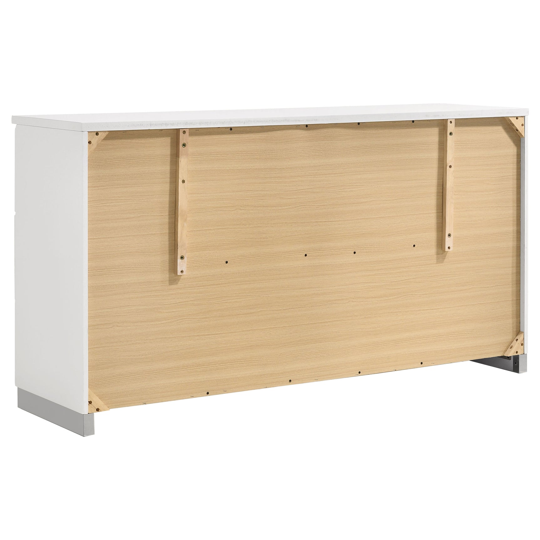 Felicity 4-piece Full Bedroom Set White High Gloss - Tampa Furniture Outlet