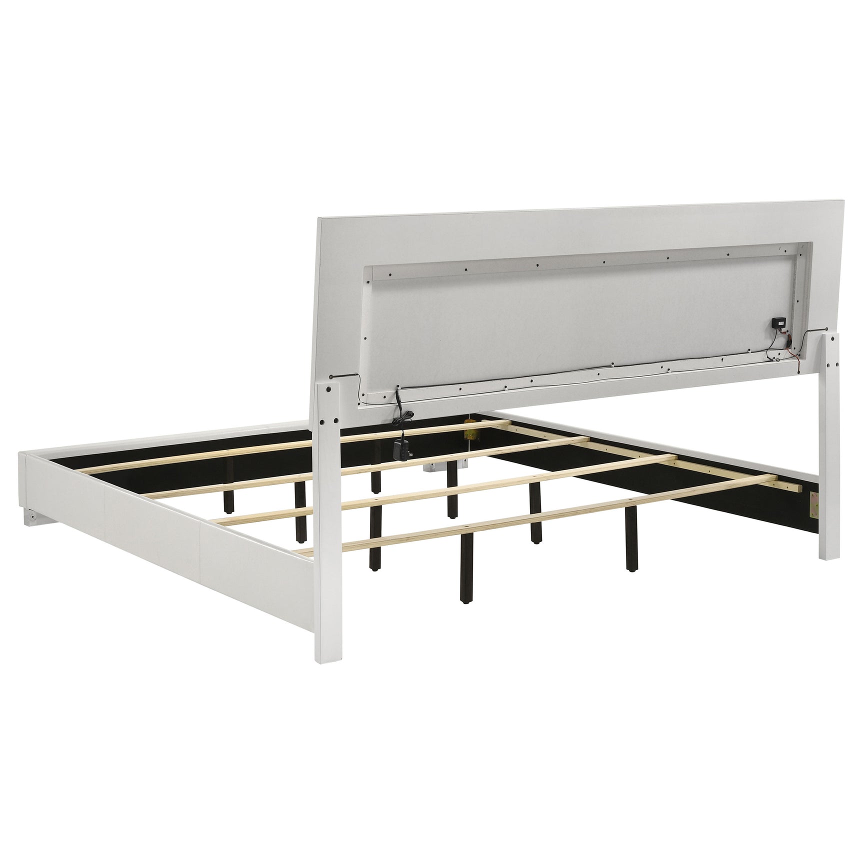 Felicity 4-piece Eastern King Bedroom Set White High Gloss - Tampa Furniture Outlet