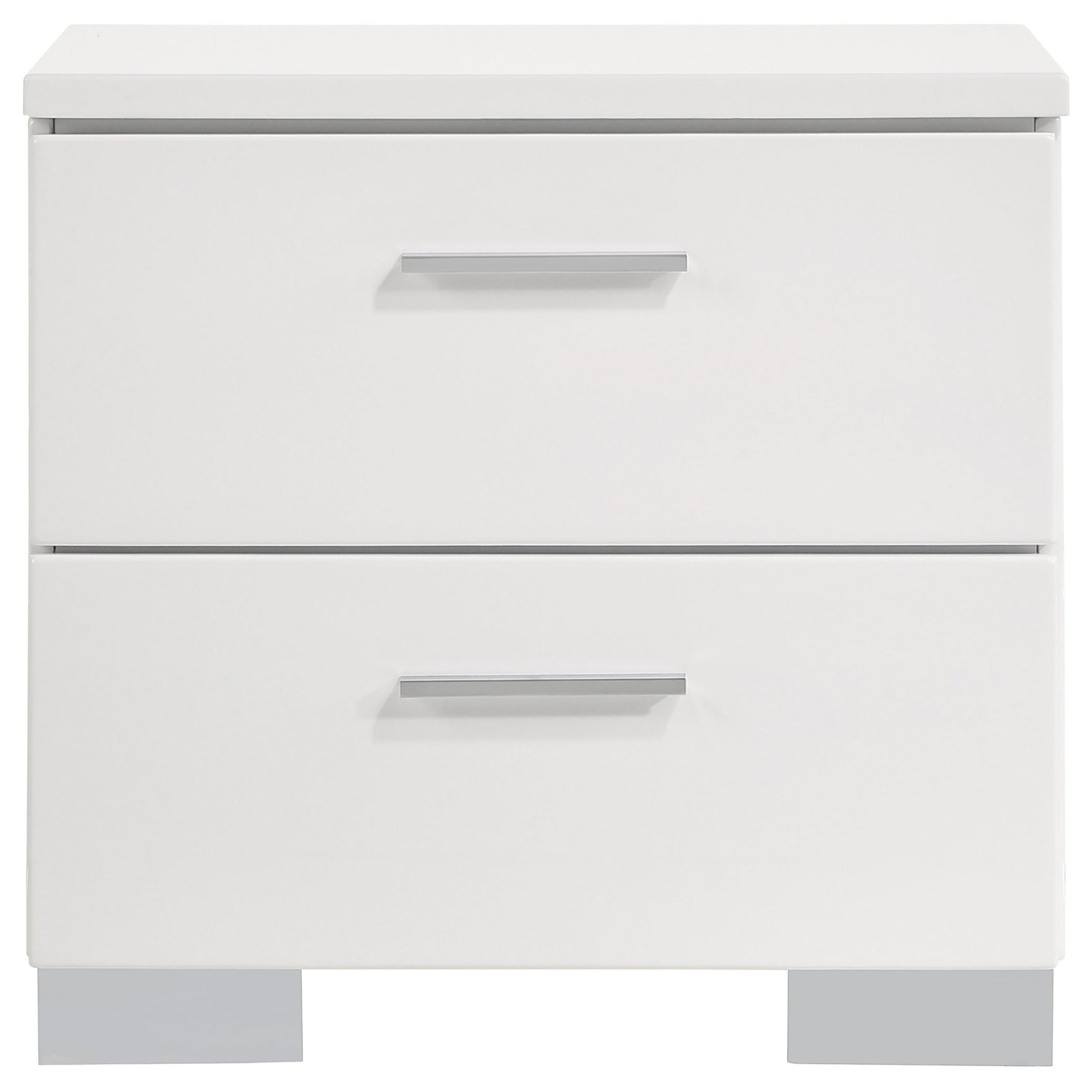 Felicity 4-piece Eastern King Bedroom Set White High Gloss - Tampa Furniture Outlet