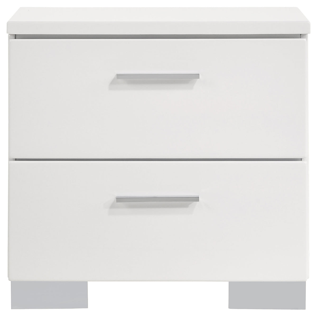 Felicity 4-piece Eastern King Bedroom Set White High Gloss