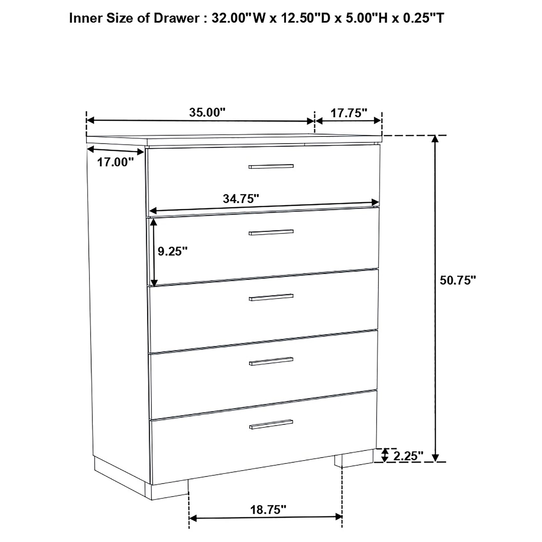 Felicity 6-piece Eastern King Bedroom Set White High Gloss - Tampa Furniture Outlet
