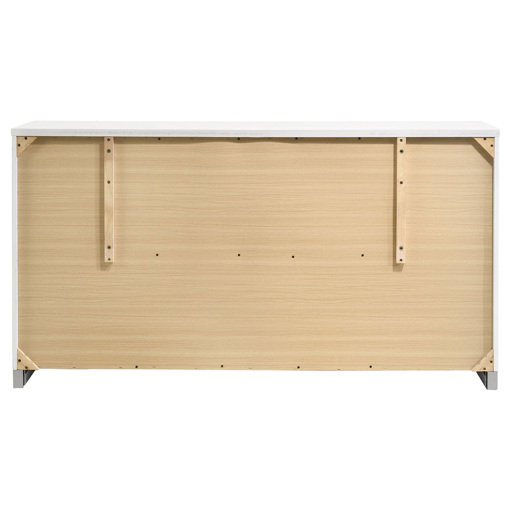 Felicity 6-drawer Dresser White High Gloss - Tampa Furniture Outlet