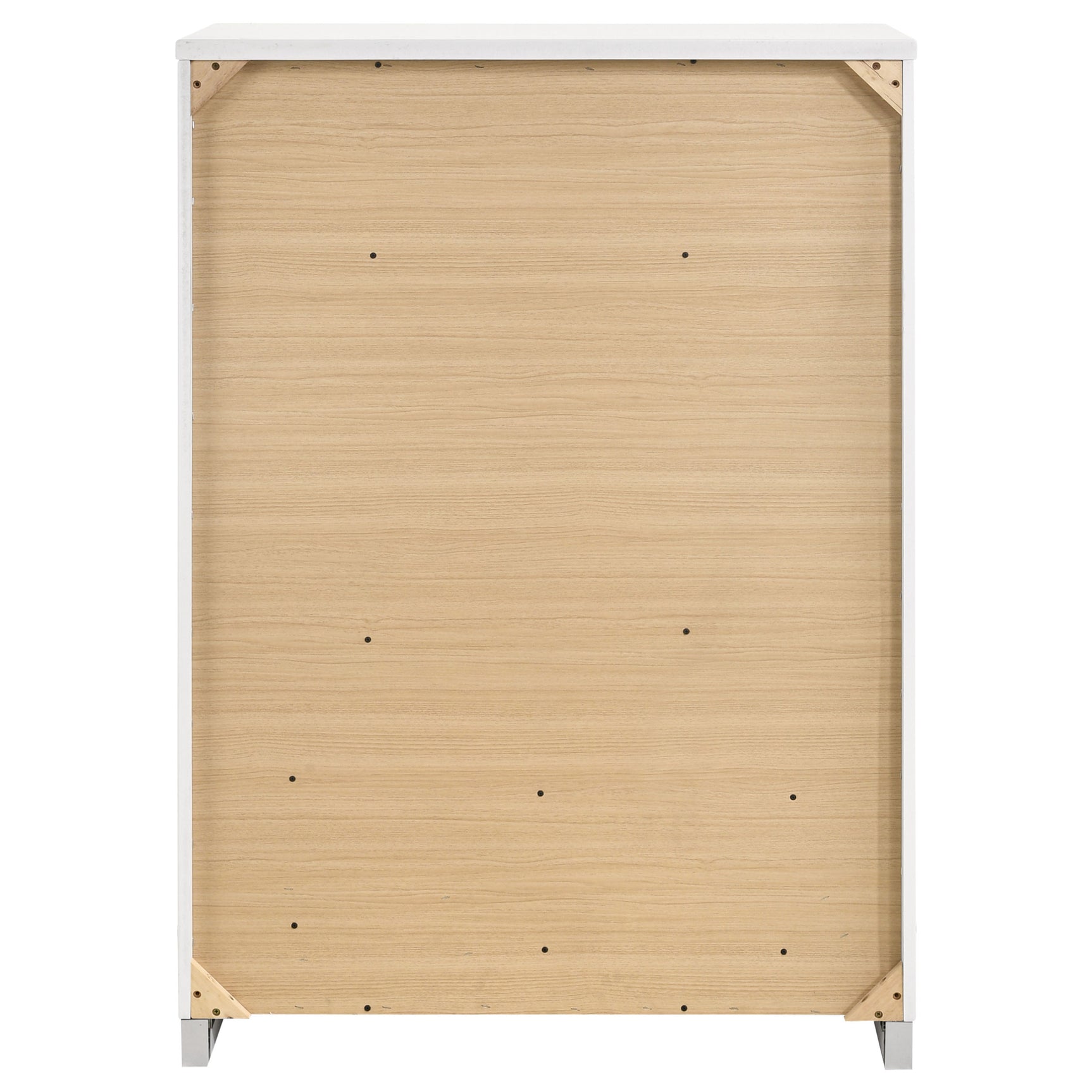 Felicity 5-drawer Bedroom Chest White High Gloss - Tampa Furniture Outlet