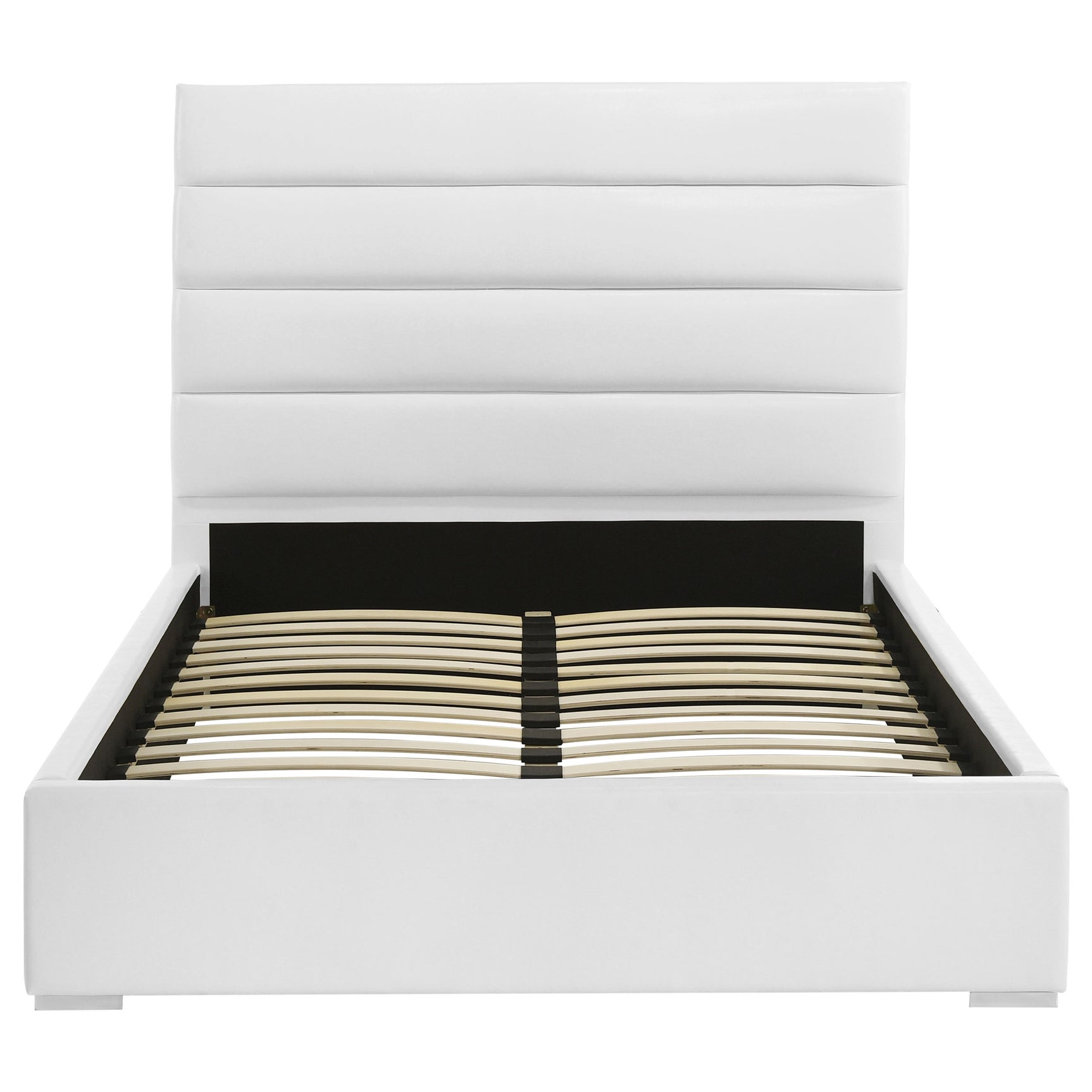 Felicity 53-inch Upholstered Full Platform Bed White - Tampa Furniture Outlet