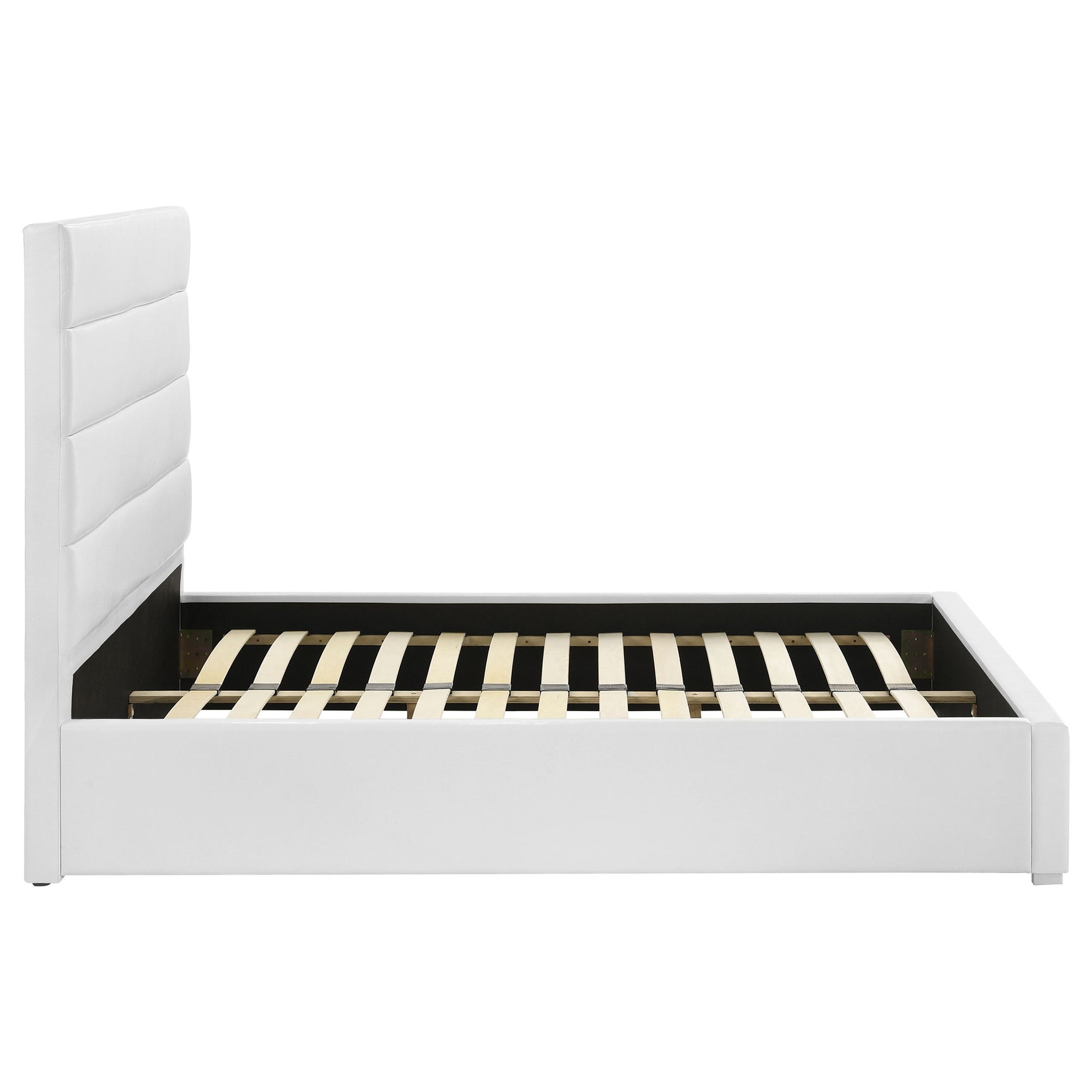 Felicity 53-inch Upholstered Full Platform Bed White - Tampa Furniture Outlet