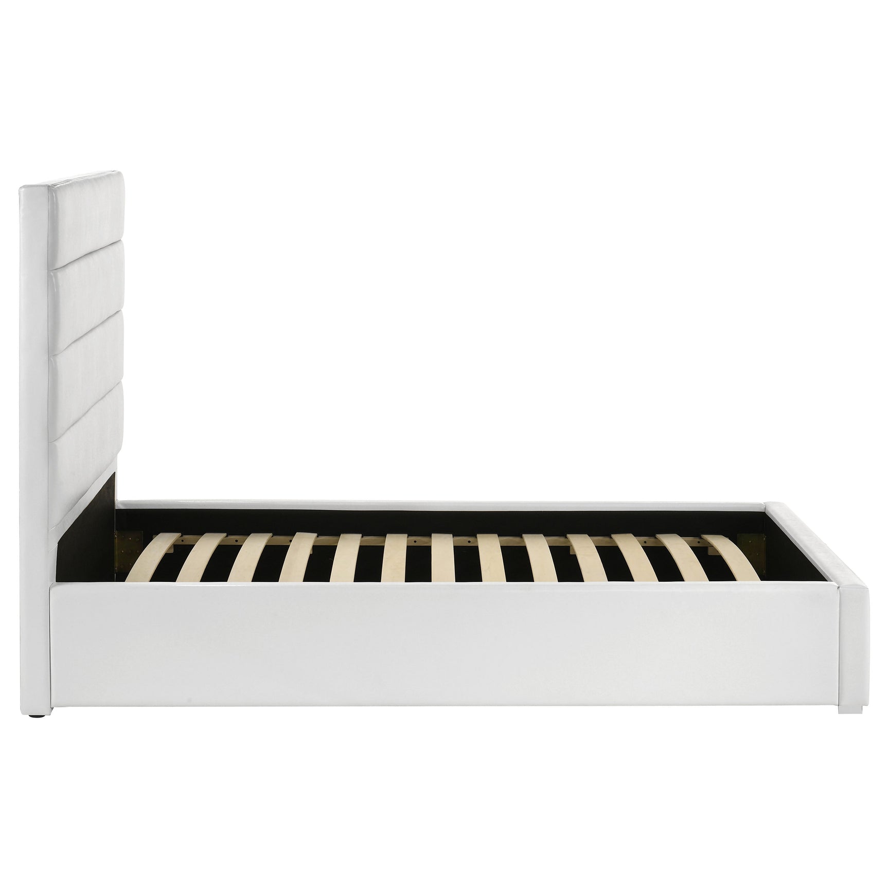 Felicity 53-inch Upholstered Twin Platform Bed White - Tampa Furniture Outlet