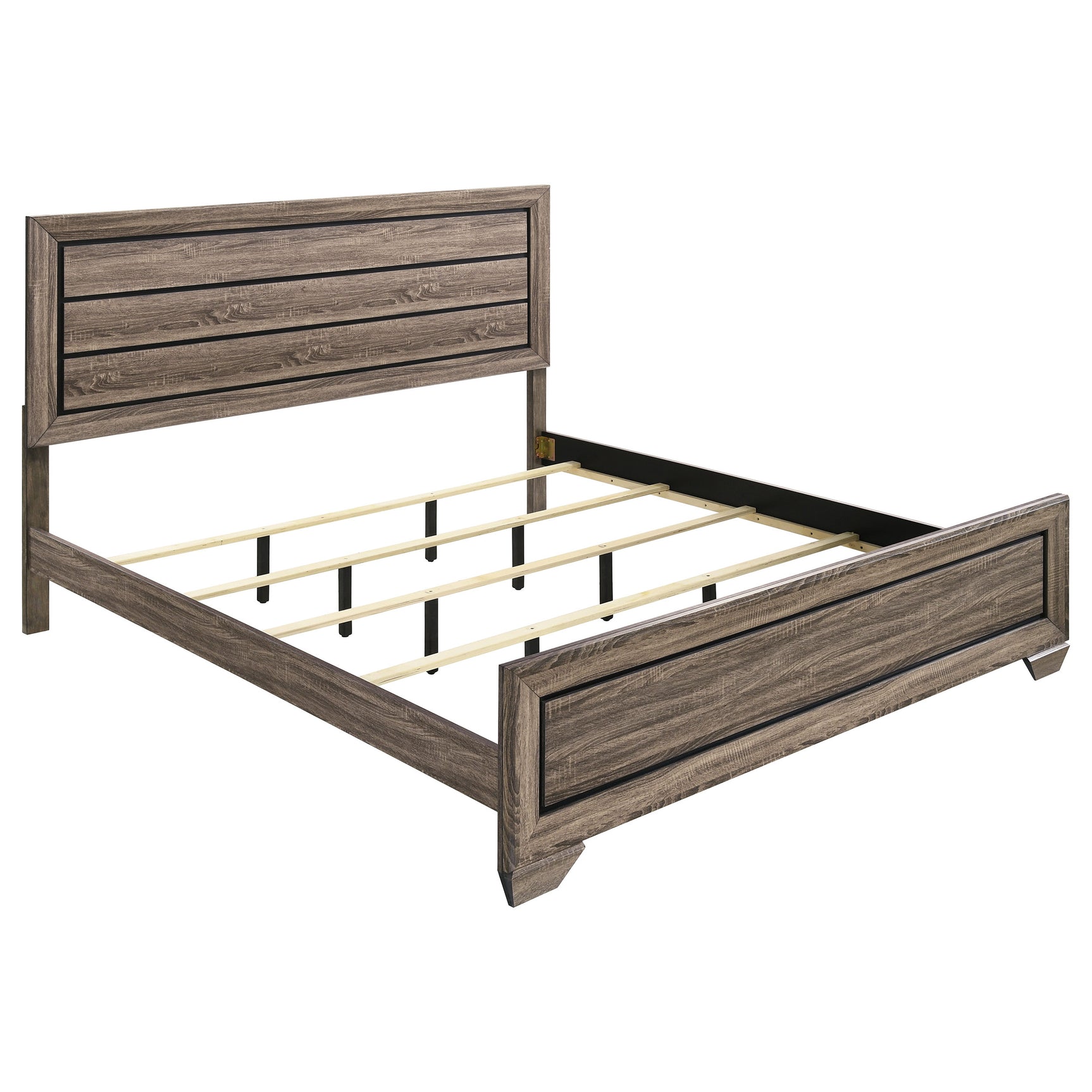 Tampa Furniture Outlet - Coaster - Kauffman Wood Eastern King Panel Bed Washed Taupe - 204191KE