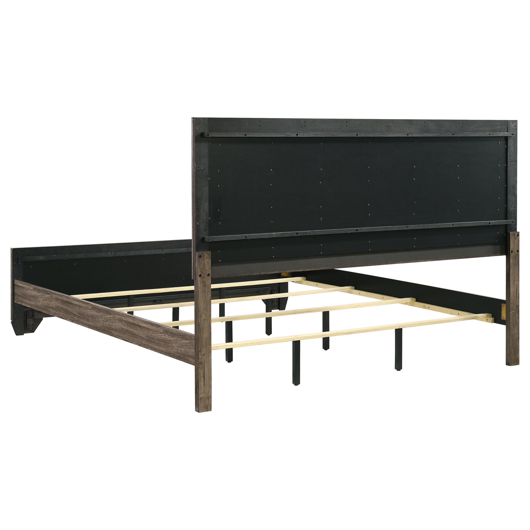 Kauffman Wood Eastern King Panel Bed Washed Taupe - Tampa Furniture Outlet