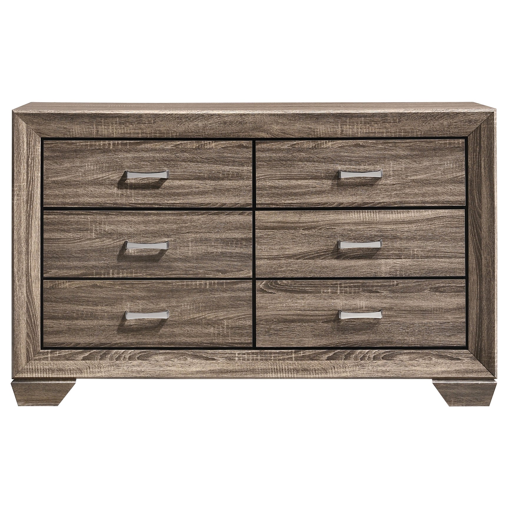 Kauffman 5-piece Queen Bedroom Set Washed Taupe - Tampa Furniture Outlet