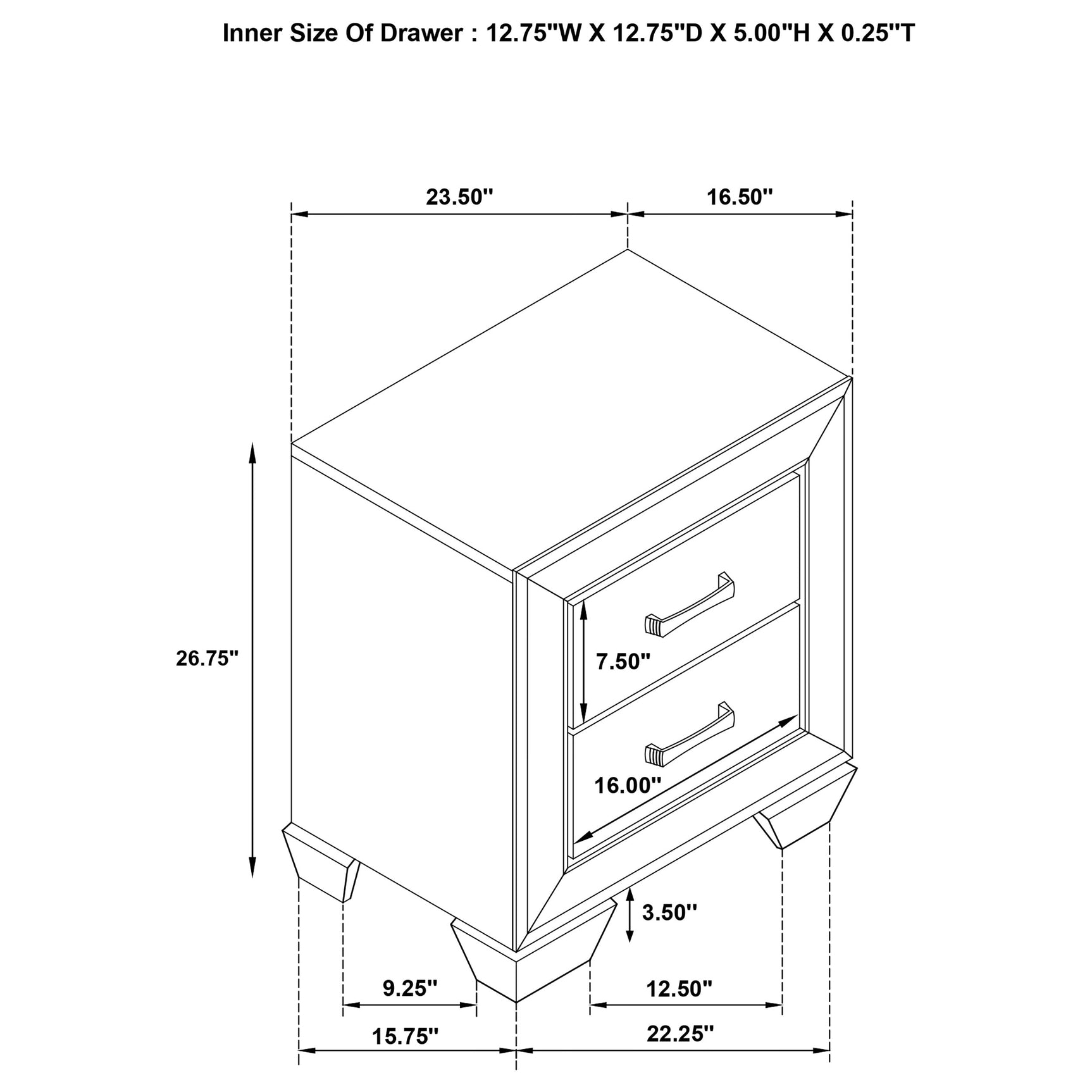 Kauffman 2-drawer Nightstand Washed Taupe - Tampa Furniture Outlet