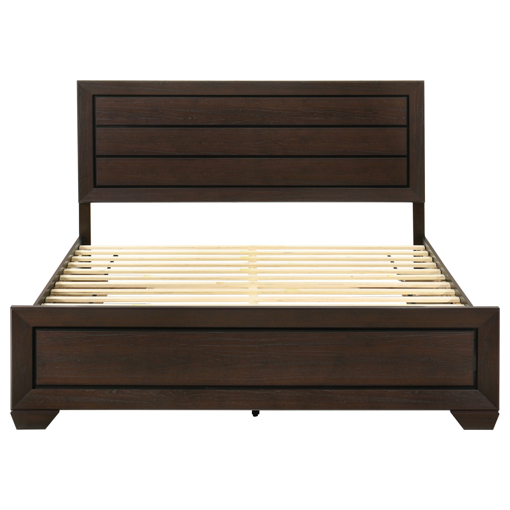 Kauffman Wood Eastern King Storage Panel Bed Dark Cocoa - Tampa Furniture Outlet