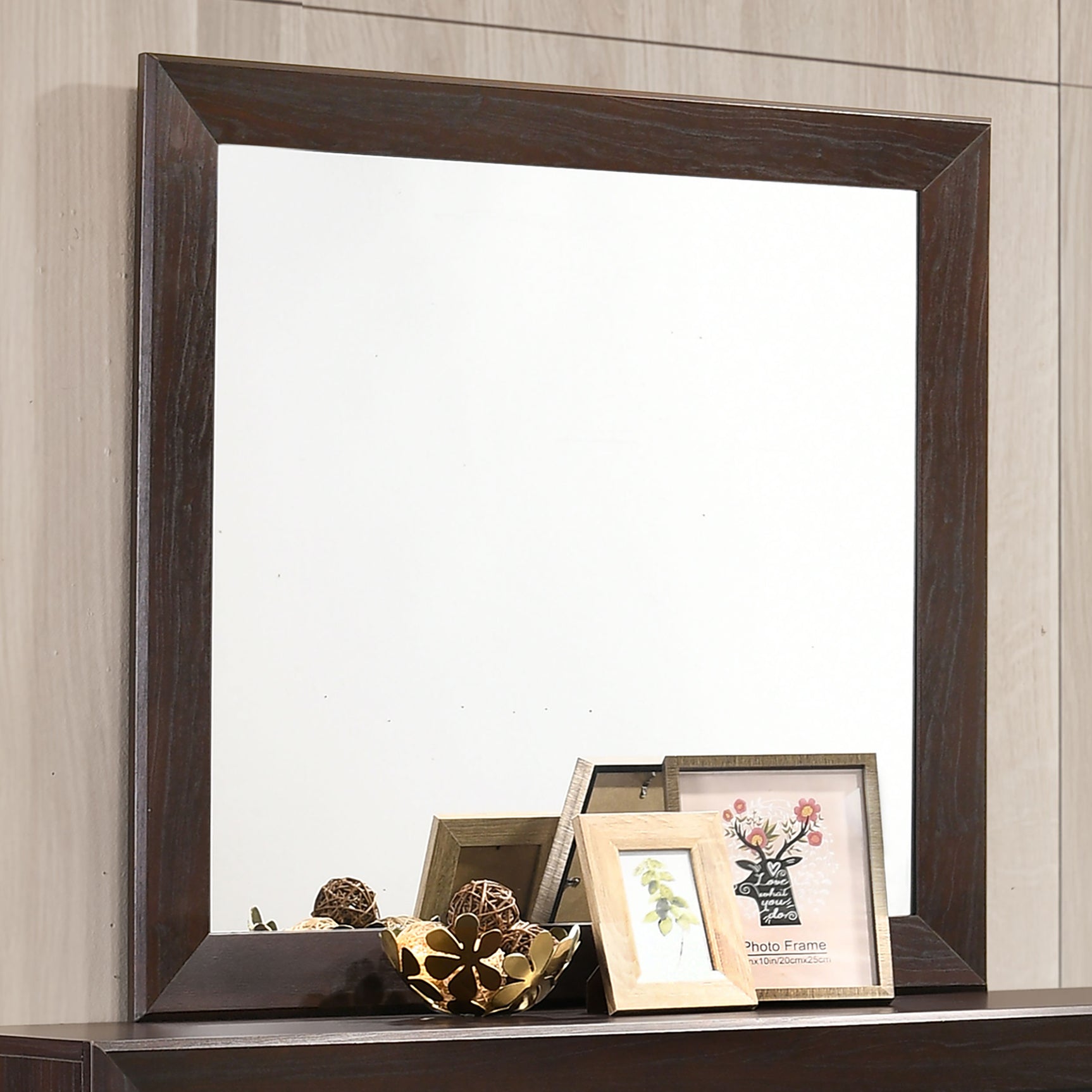 Kauffman Dresser Mirror Dark Cocoa - Tampa Furniture Outlet