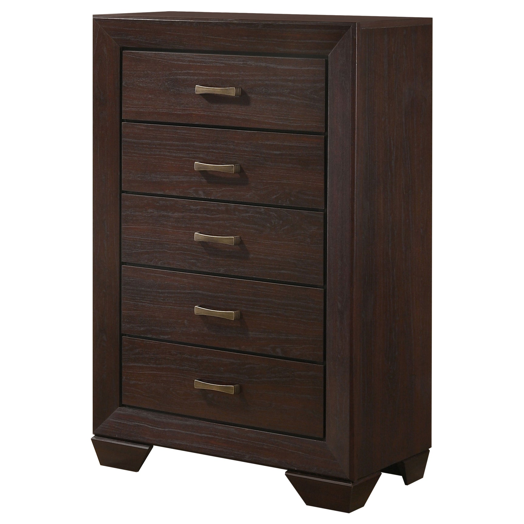Kauffman 5-drawer Bedroom Chest Dark Cocoa - Tampa Furniture Outlet