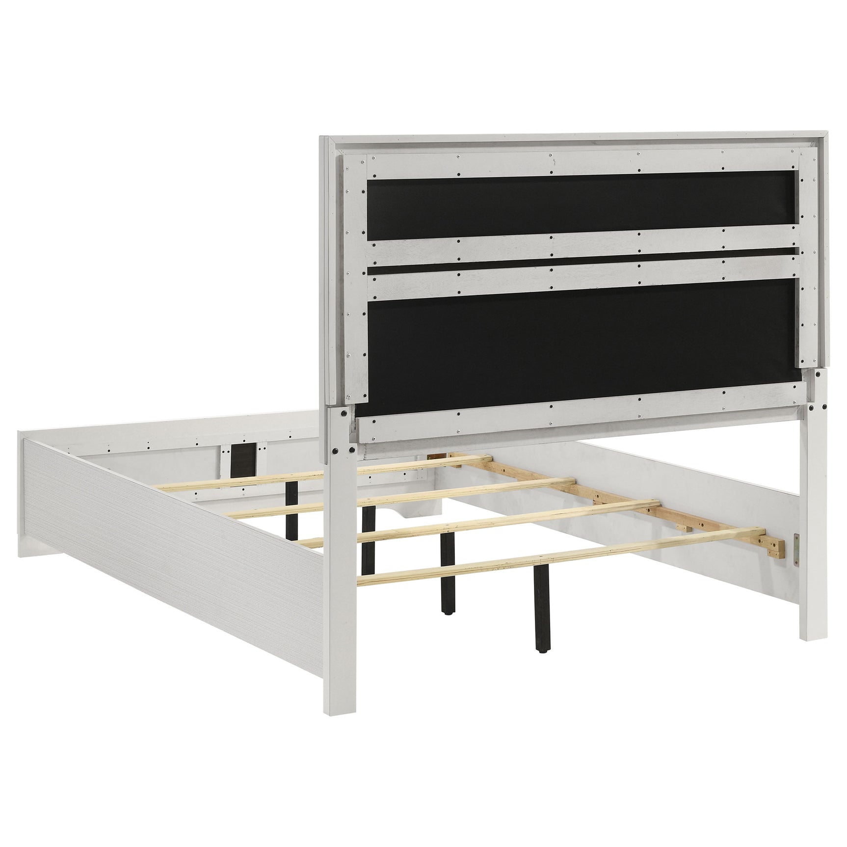 Miranda 54-inch Upholstered Full Panel Bed White - Tampa Furniture Outlet