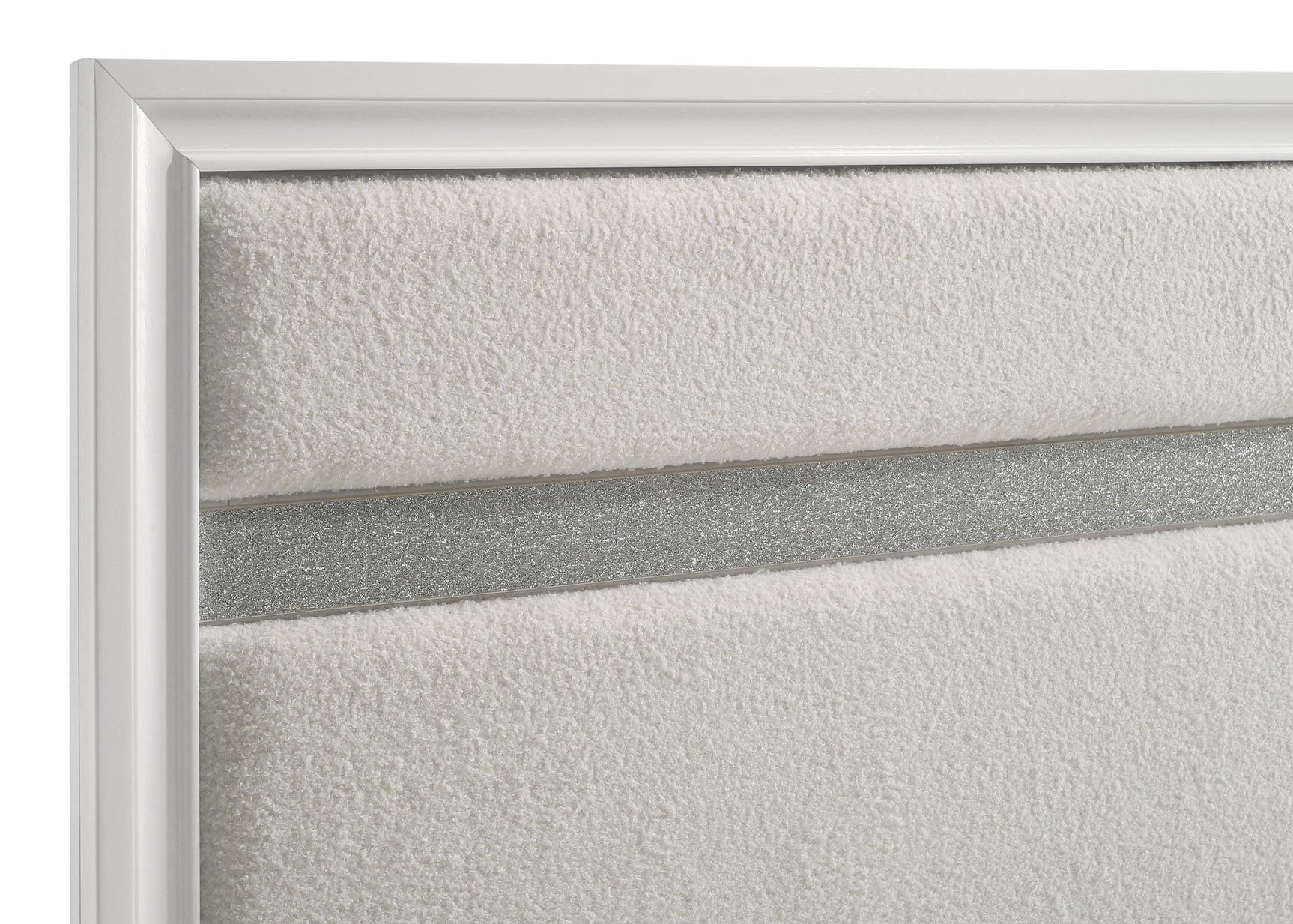 Miranda 54-inch Upholstered California King Panel Bed White - Tampa Furniture Outlet