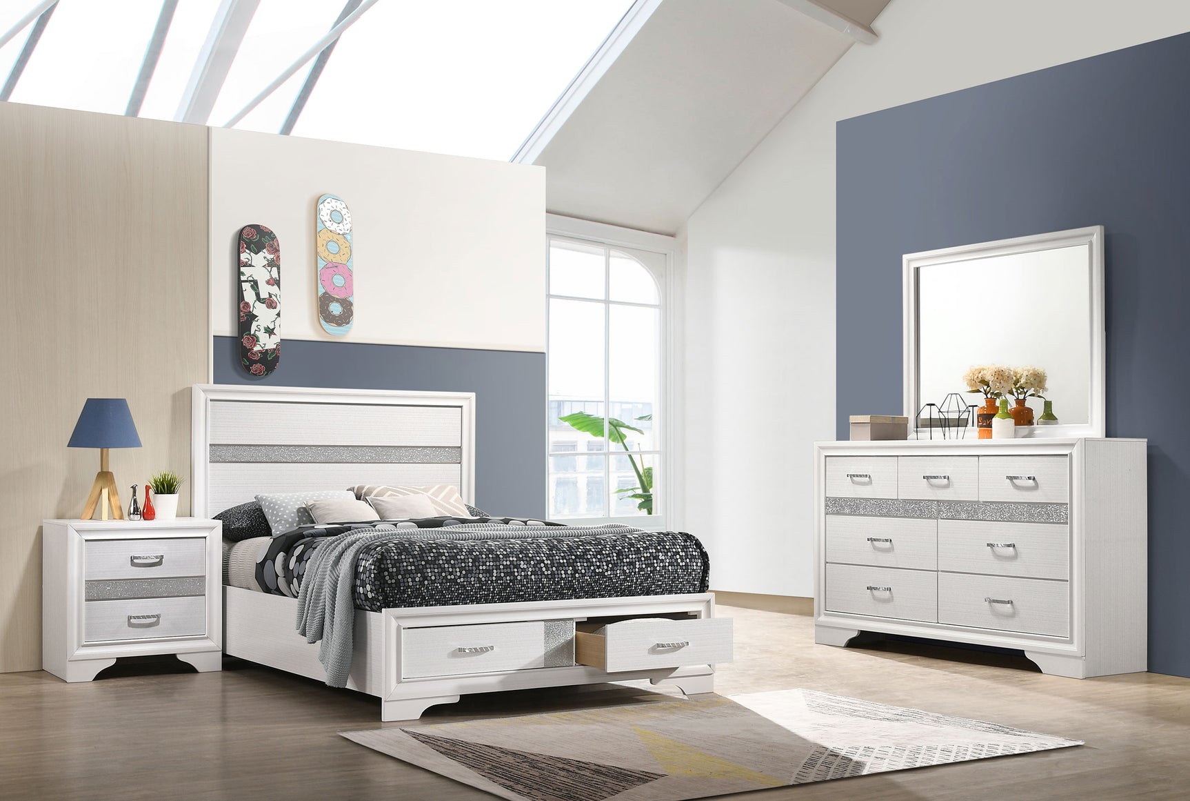Tampa Furniture Outlet - Coaster - Miranda 4-piece Full Bedroom Set White - 205111F-S4