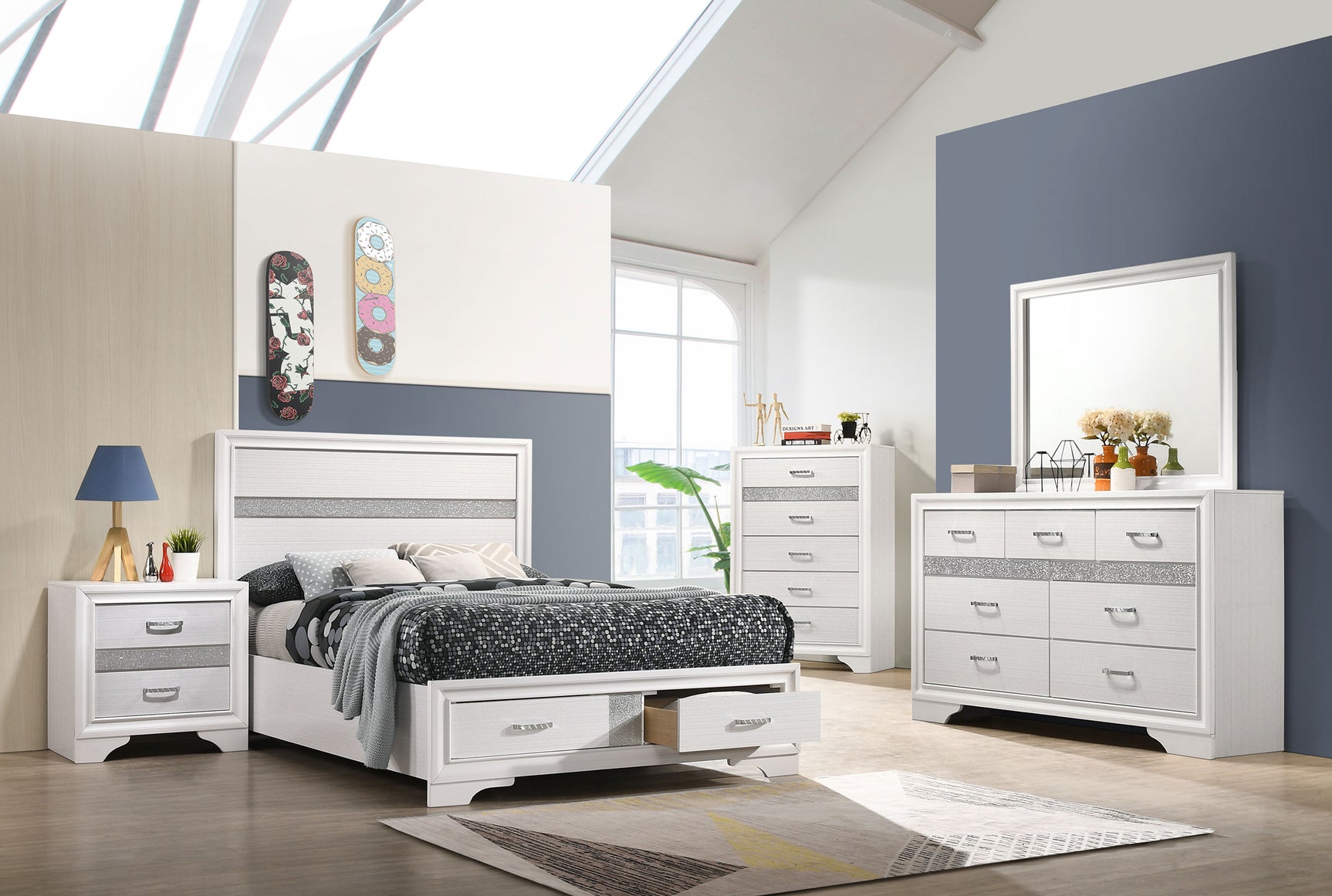 Tampa Furniture Outlet - Coaster - Miranda 5-piece Full Bedroom Set White - 205111F-S5