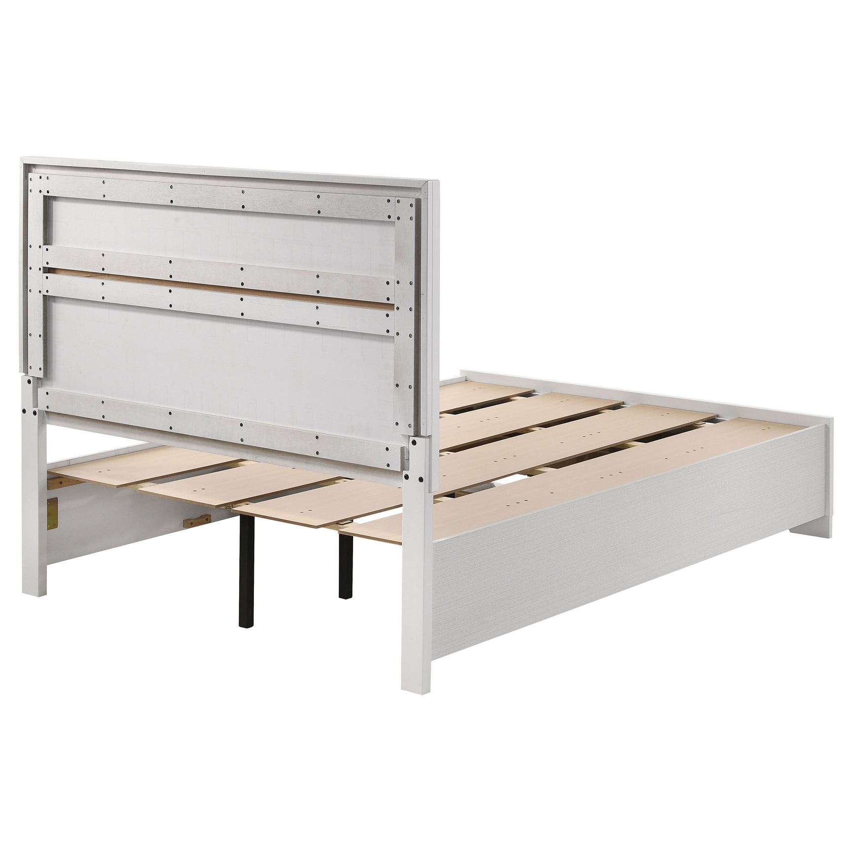 Miranda 51-inch Wood Full Storage Panel Bed White - Tampa Furniture Outlet