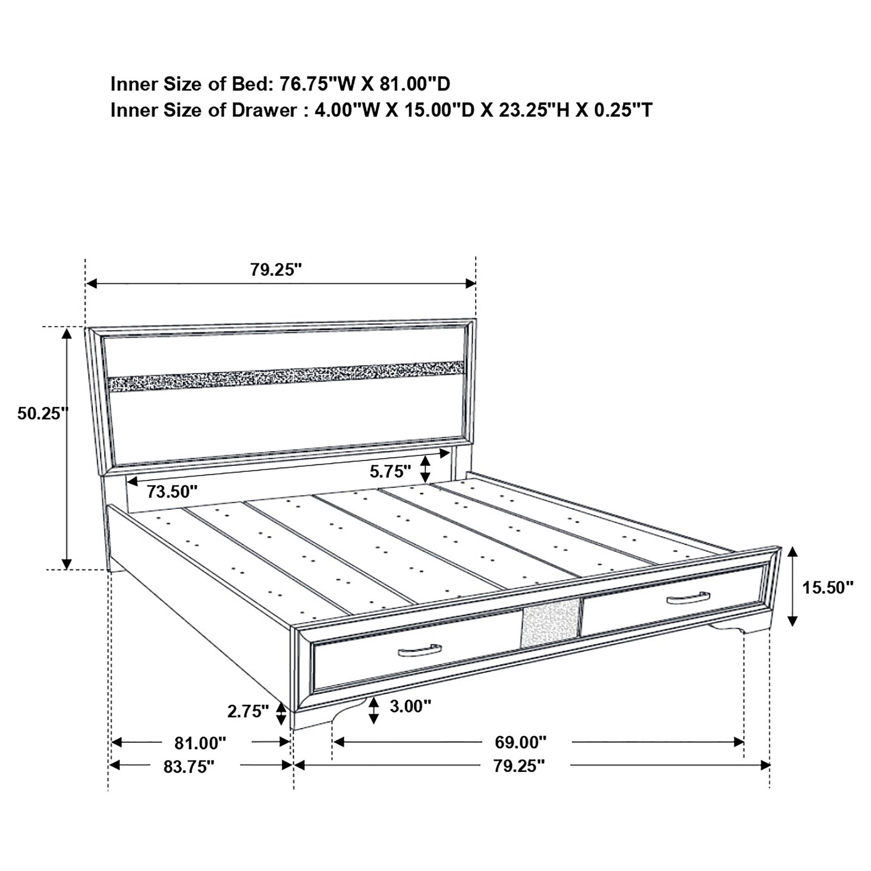 Miranda 4-piece Eastern King Bedroom Set White - Tampa Furniture Outlet