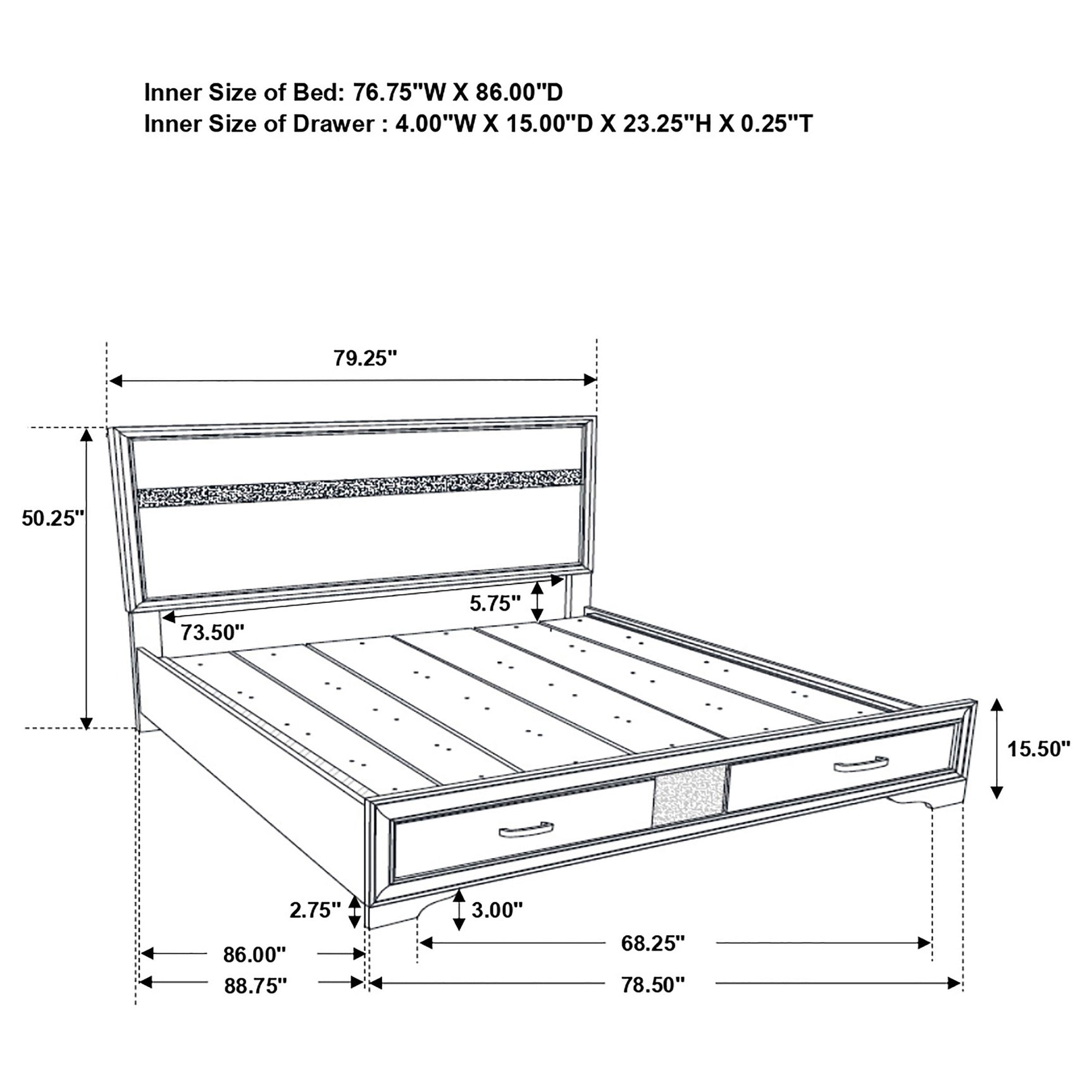 Miranda 4-piece California King Bedroom Set White - Tampa Furniture Outlet