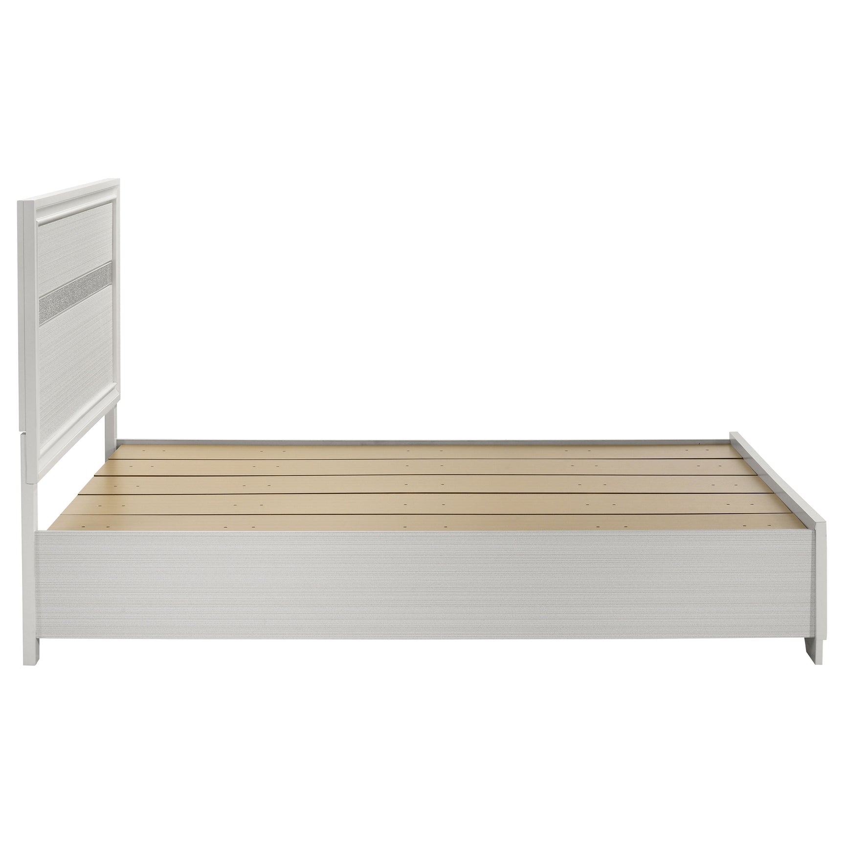 Miranda 51-inch Wood Queen Storage Panel Bed White - Tampa Furniture Outlet