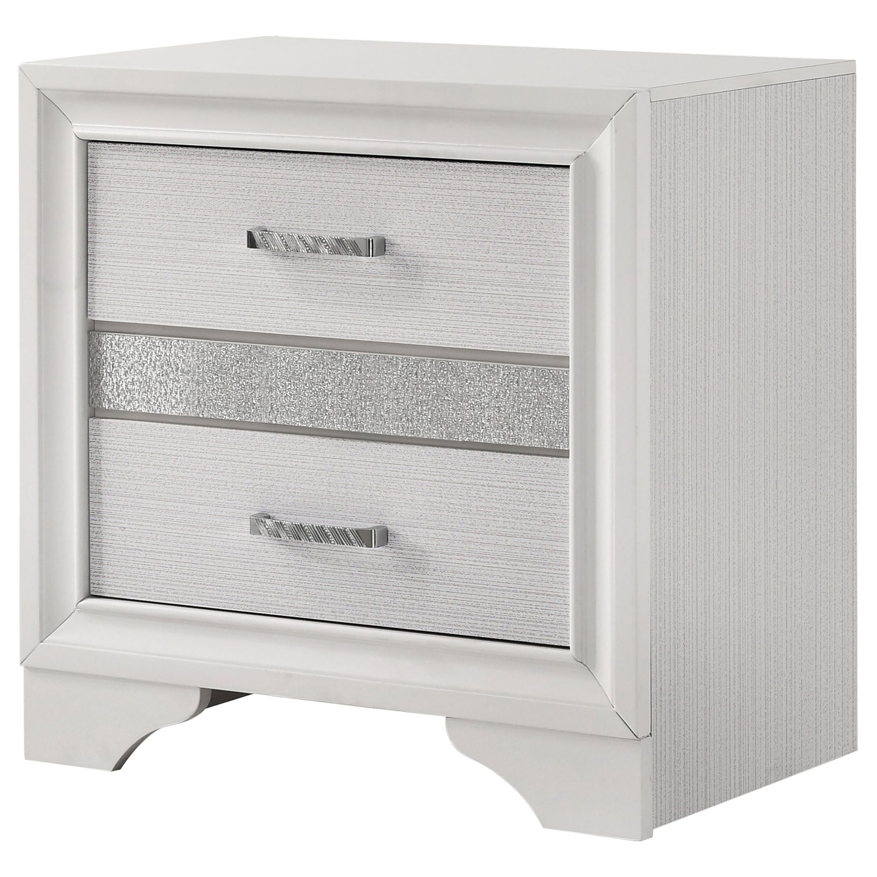 Miranda 3-drawer Nightstand Bedside Table White - Tampa Furniture Outlet