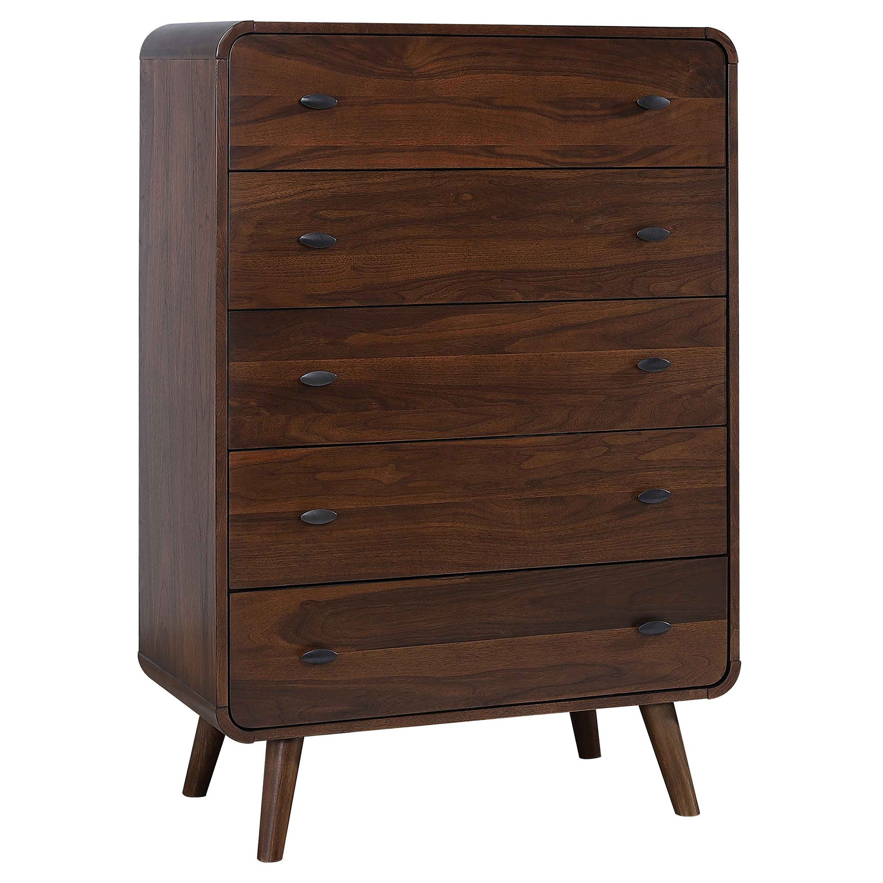 Robyn 5-piece Eastern King Bedroom Set Dark Walnut - Tampa Furniture Outlet
