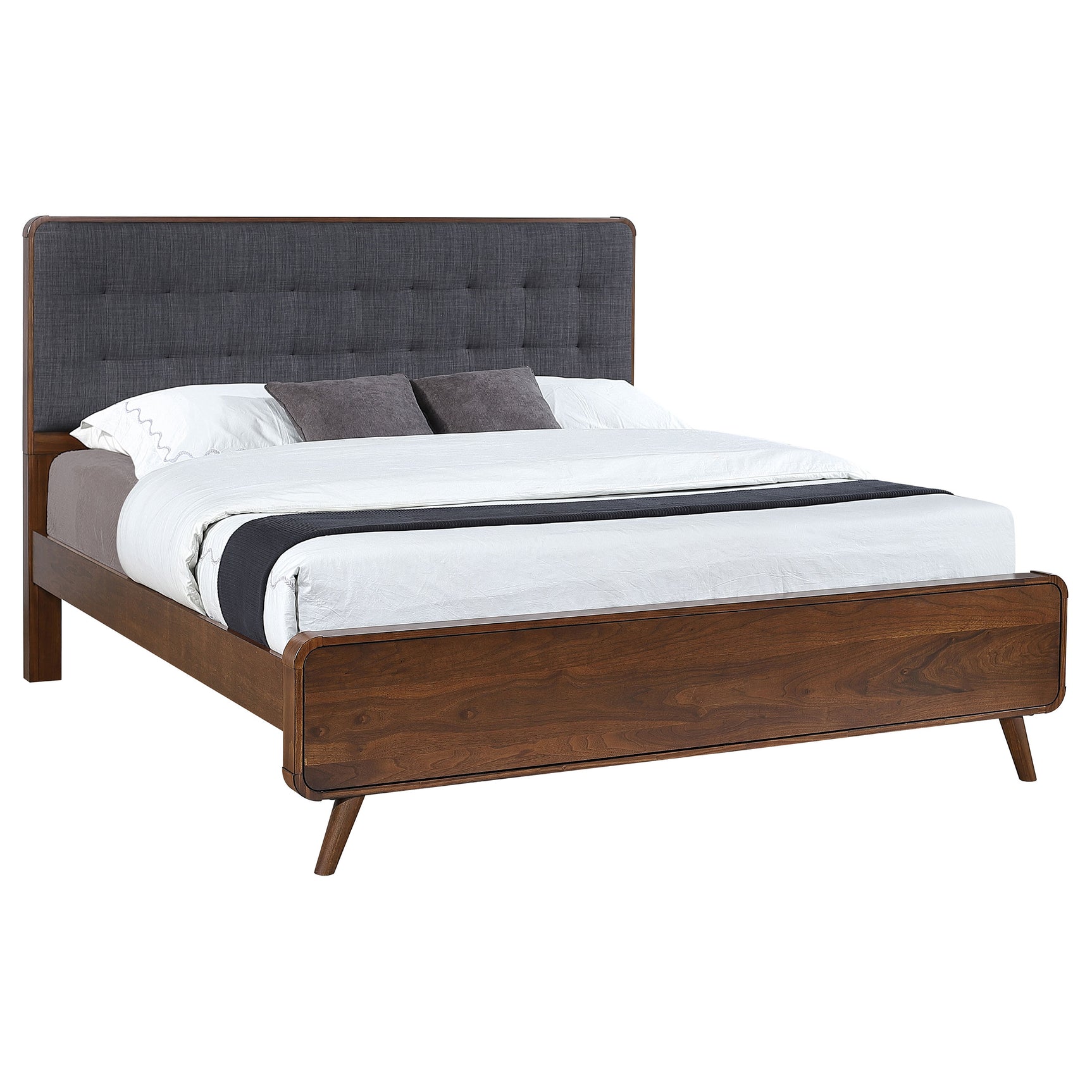 Robyn Wood Eastern King Platform Bed Dark Walnut - Tampa Furniture Outlet