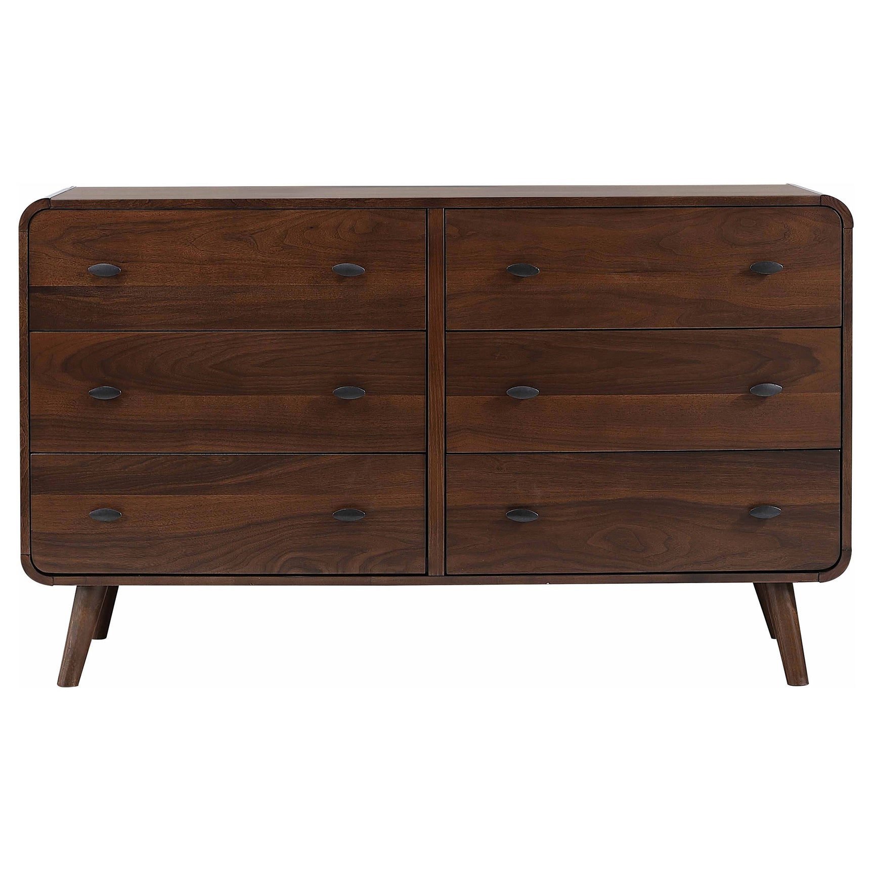 Robyn 6-drawer Bedroom Dresser Dark Walnut - Tampa Furniture Outlet