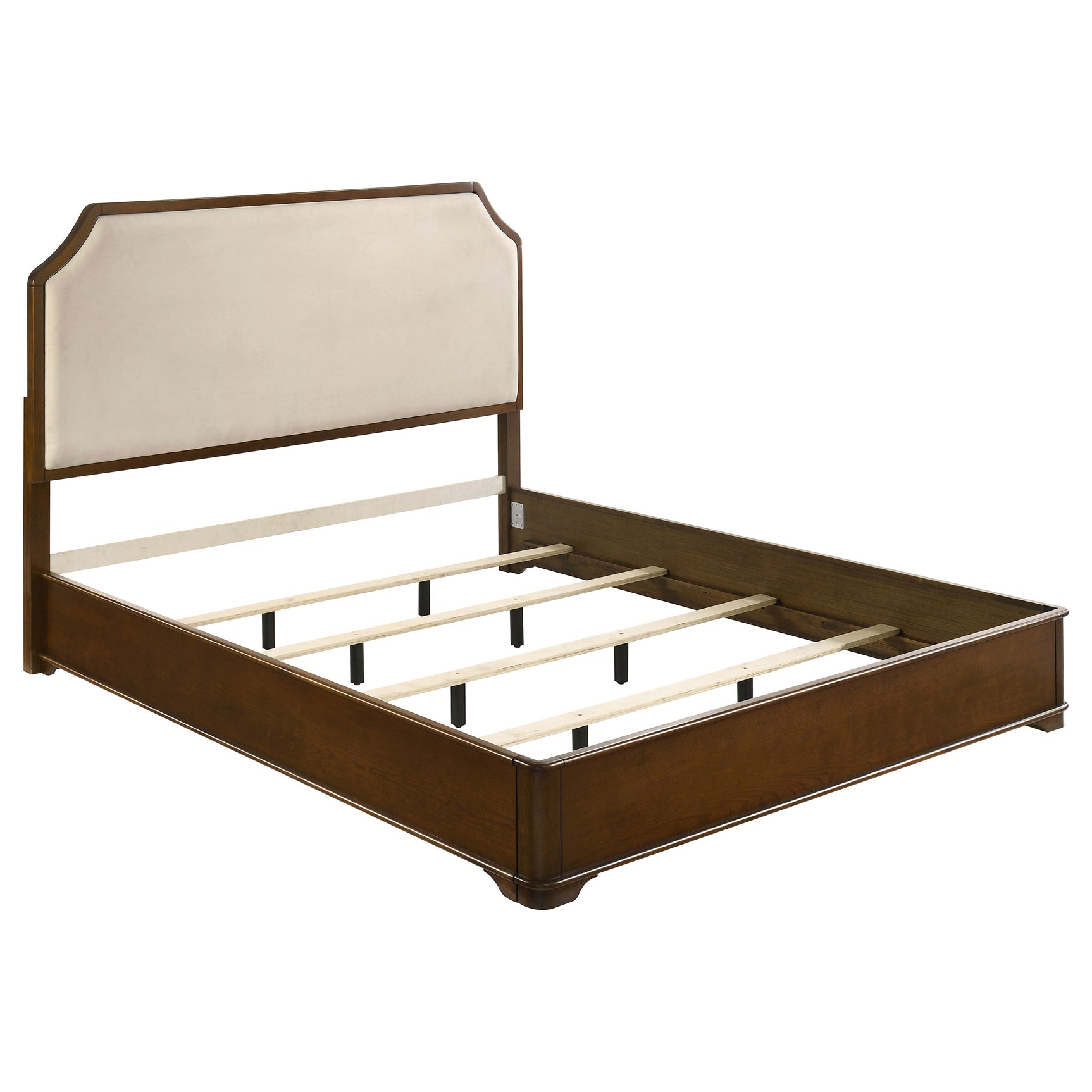 Tampa Furniture Outlet - Coaster - Garland 58-inch Eastern King Panel Bed Cream Brown Cherry - 205301KE