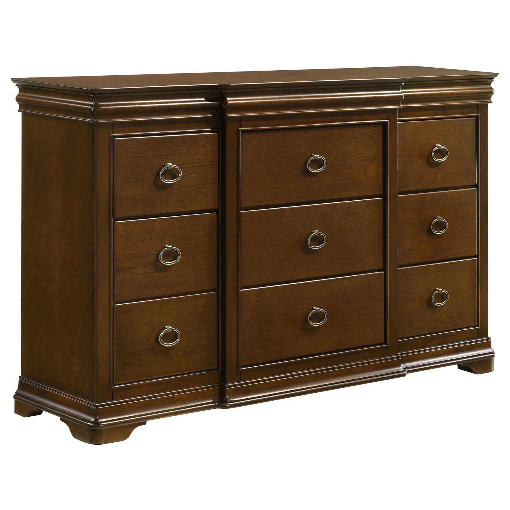 Tampa Furniture Outlet - Coaster - Garland 9-drawer Bedroom Dresser Cabinet Brown Cherry - 205303