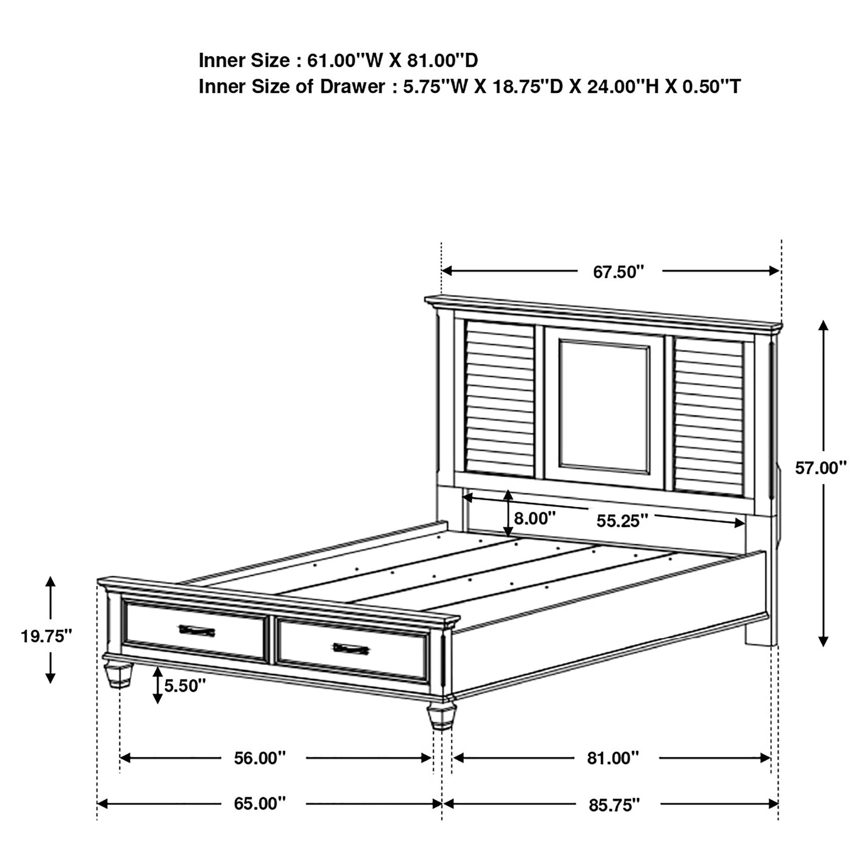 Franco 4-piece Queen Bedroom Set Distressed White - Tampa Furniture Outlet