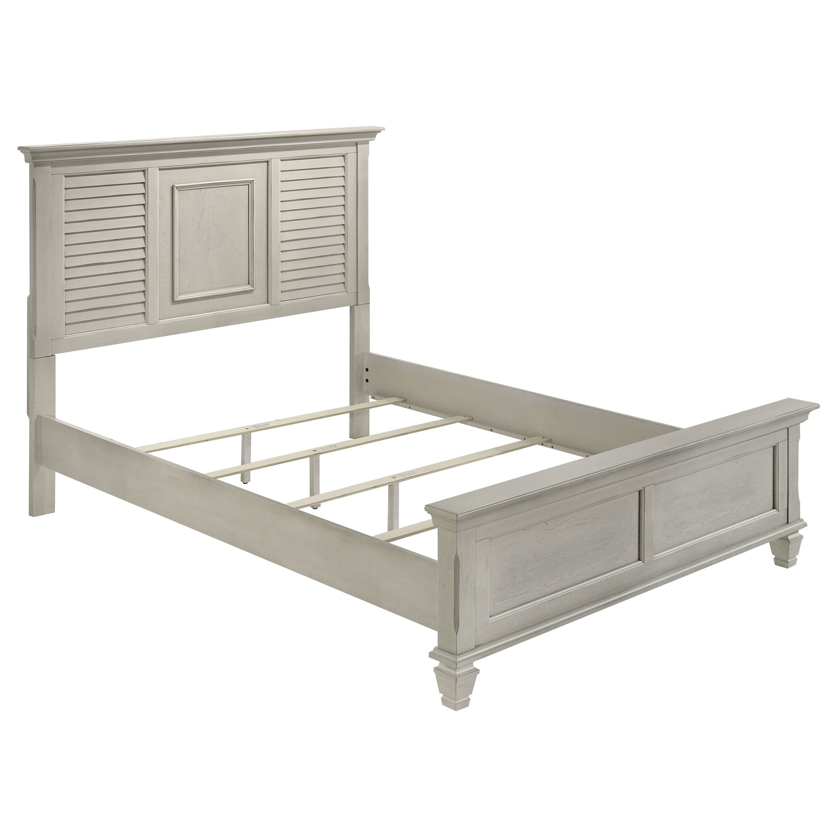 Franco 4-piece Queen Bedroom Set Distressed White - Tampa Furniture Outlet