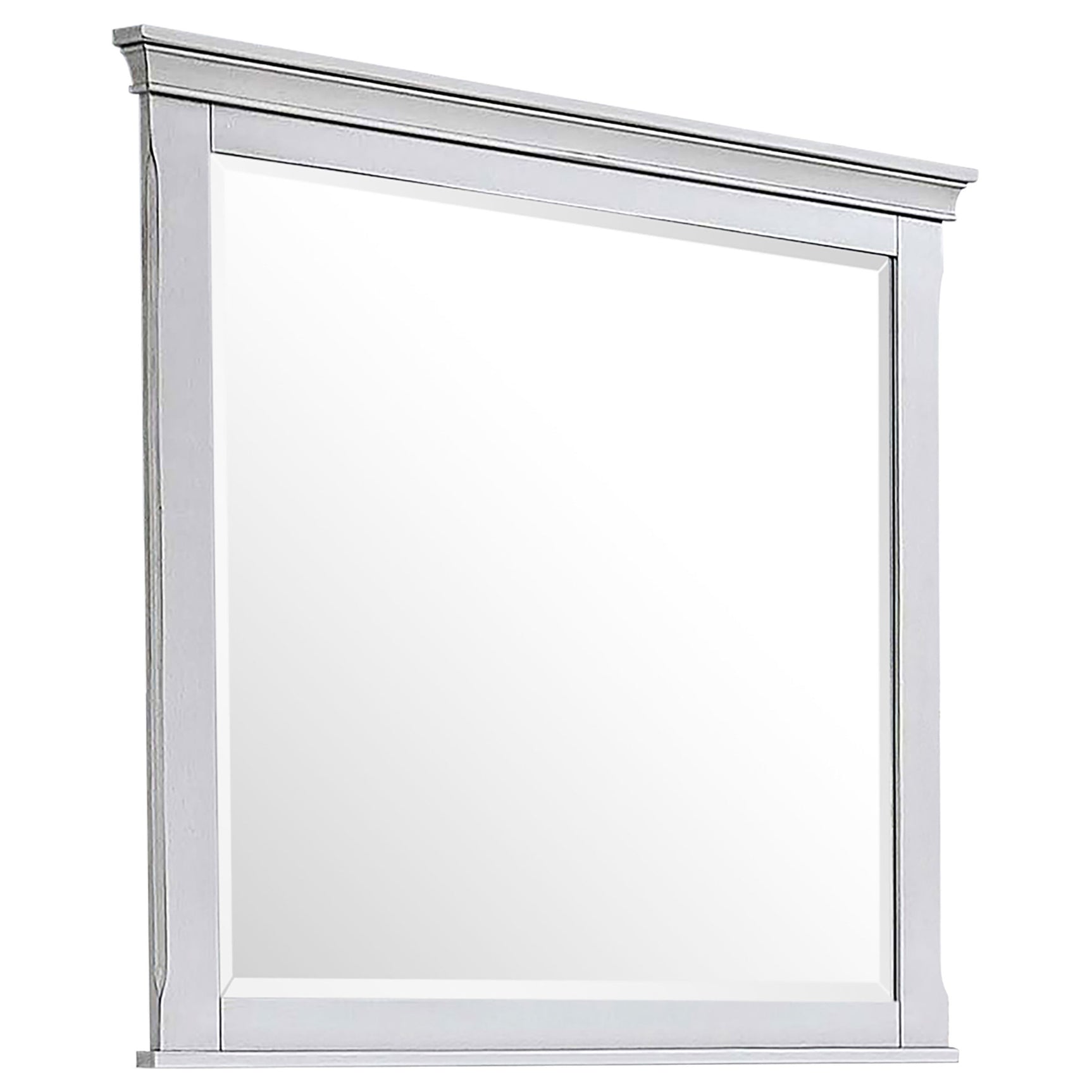Tampa Furniture Outlet - Coaster - Franco Dresser Mirror Distressed White - 205334