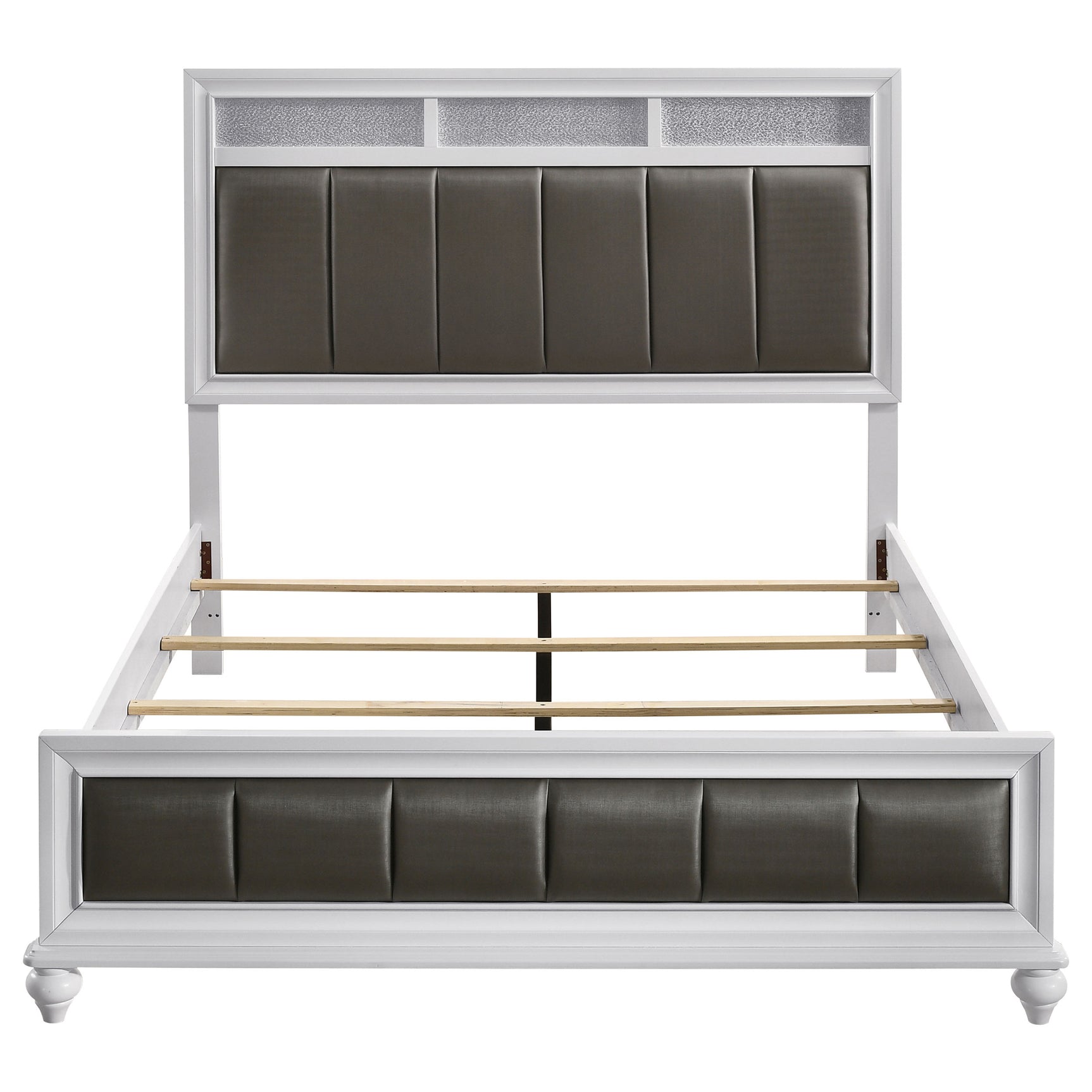 Barzini 4-piece Eastern King Bedroom Set White - Tampa Furniture Outlet