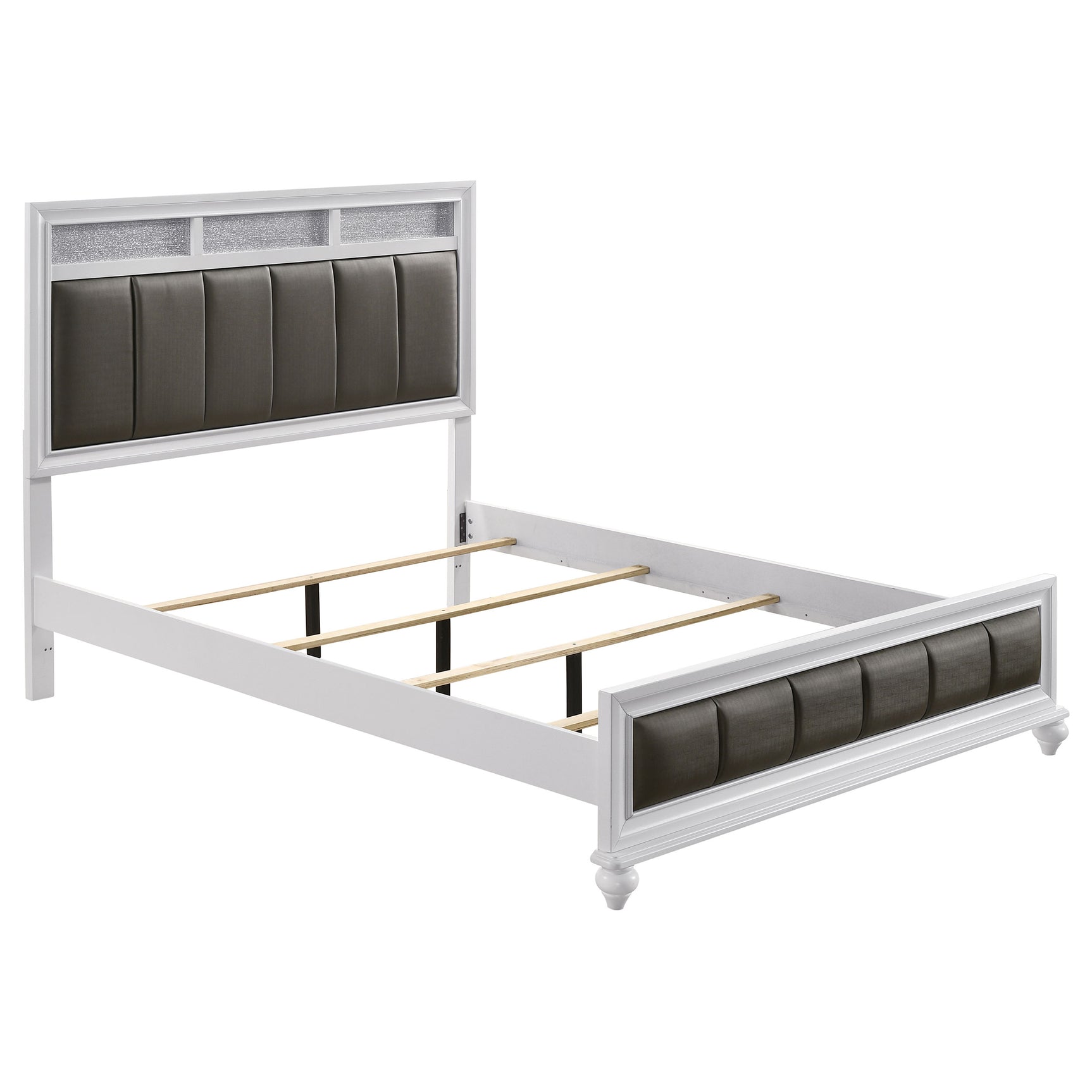 Barzini 5-piece California King Bedroom Set White - Tampa Furniture Outlet