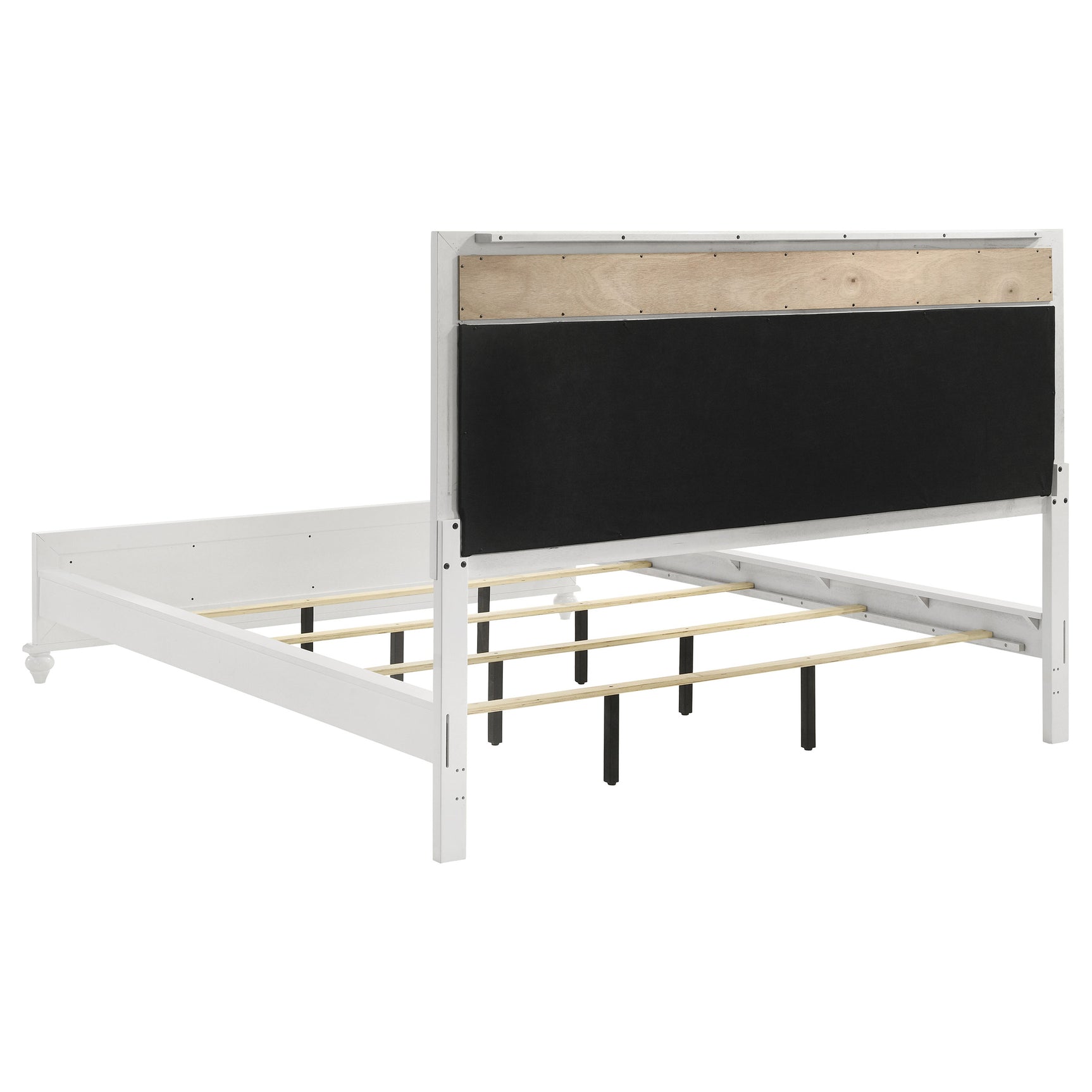 Barzini Wood California King Panel Bed White - Tampa Furniture Outlet