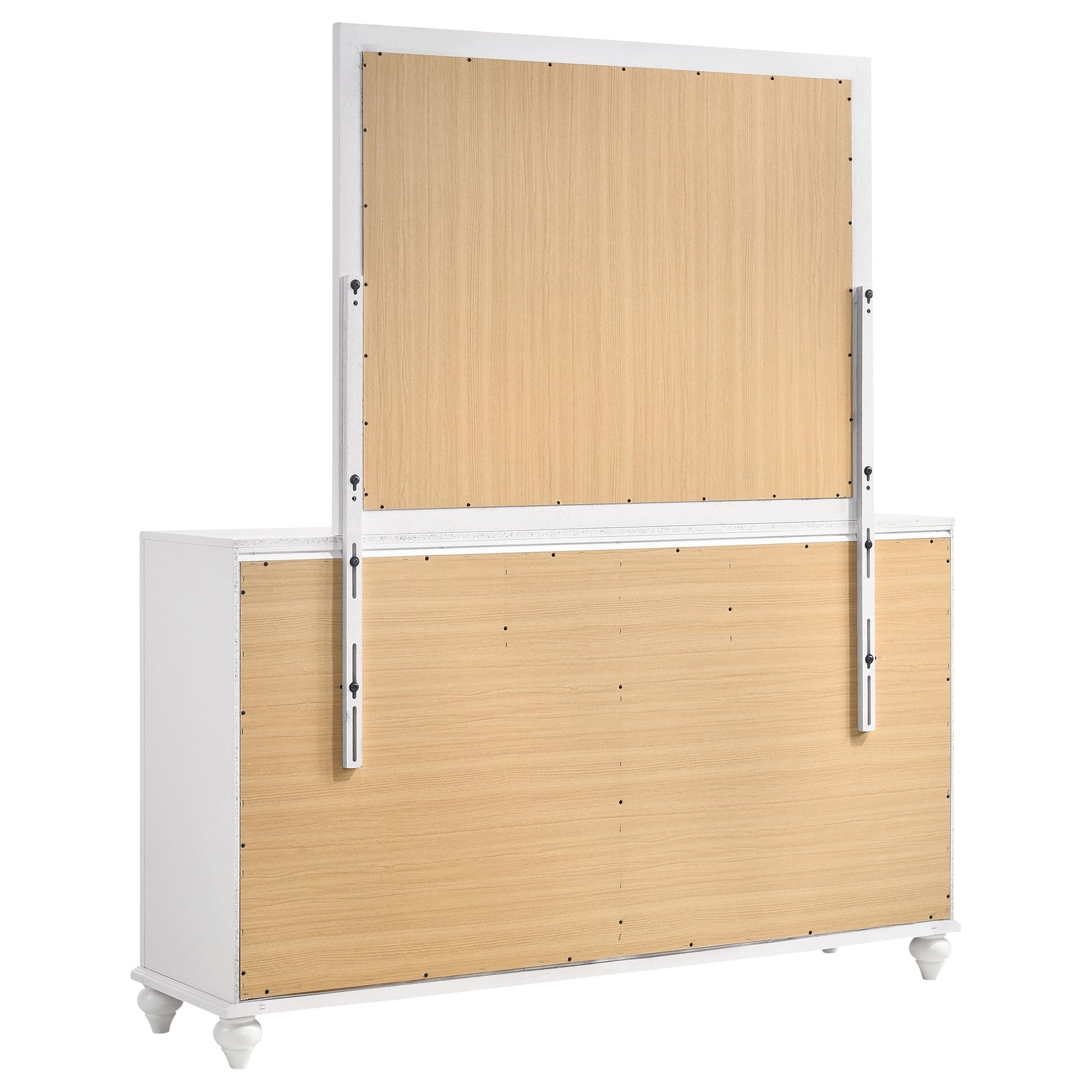 Barzini 7-drawer Dresser with Mirror White - Tampa Furniture Outlet