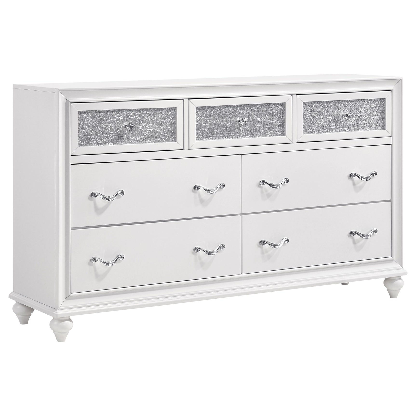 Tampa Furniture Outlet - Coaster - Barzini 7-drawer Dresser White - 205893