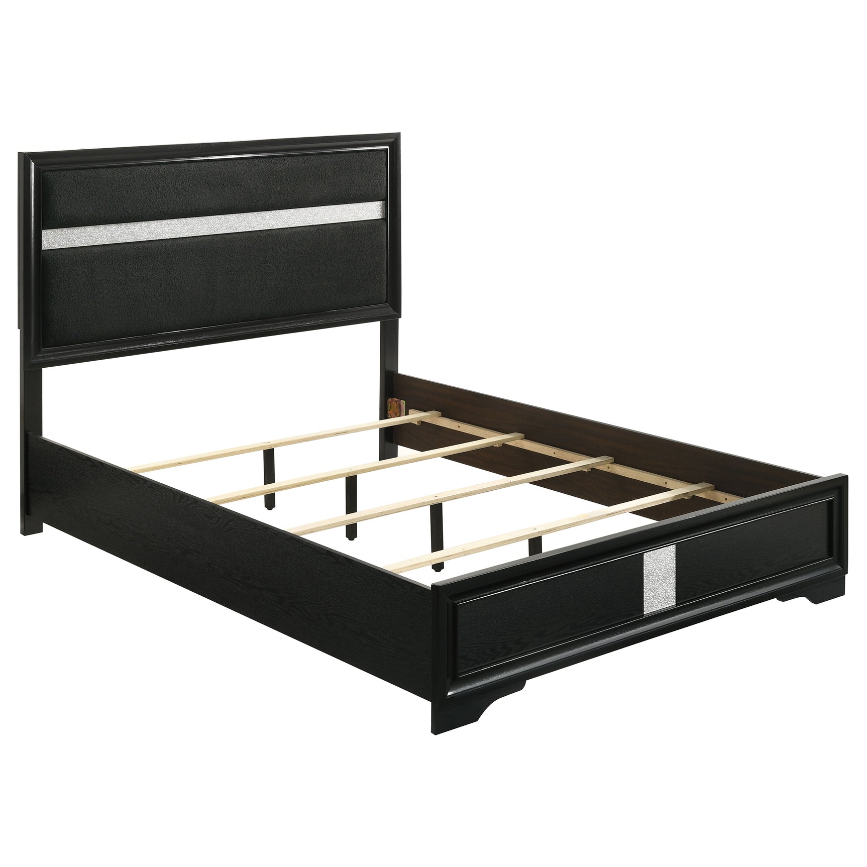 Tampa Furniture Outlet - Coaster - Miranda 54-inch Upholstered California King Panel Bed Black - 206360KW