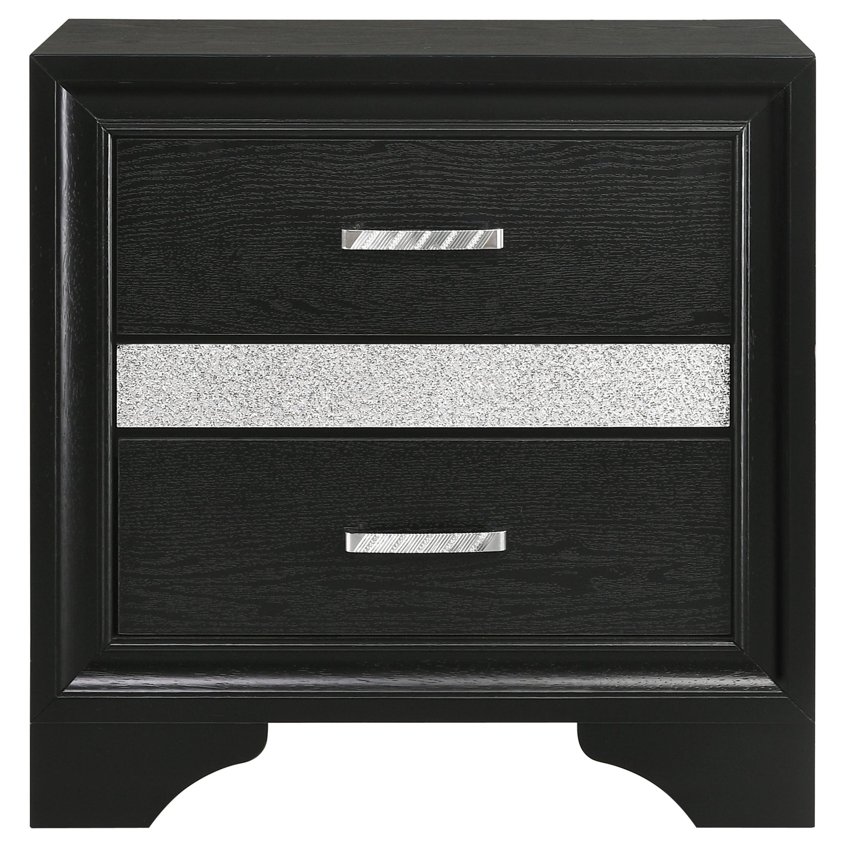 Miranda 3-drawer Nightstand Bedside Table Black - Tampa Furniture Outlet