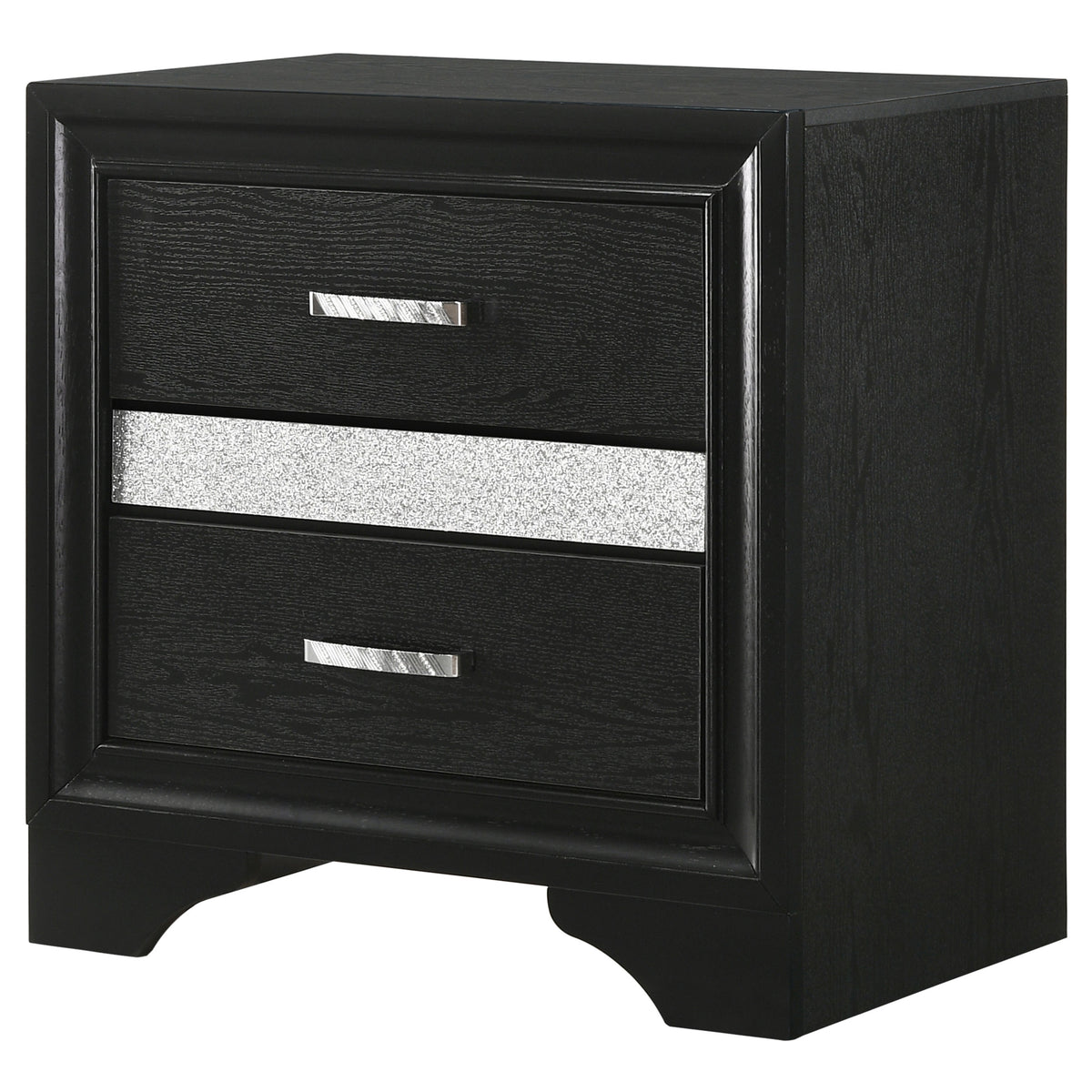 Miranda 3-drawer Nightstand Bedside Table Black