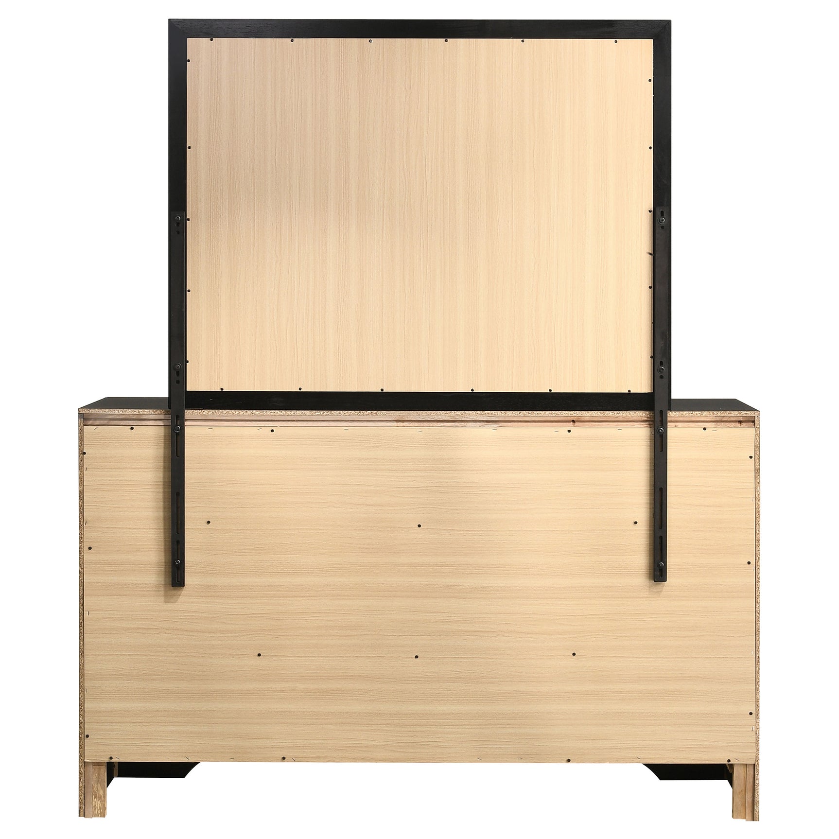 Miranda 7-drawer Dresser with Mirror Black - Tampa Furniture Outlet