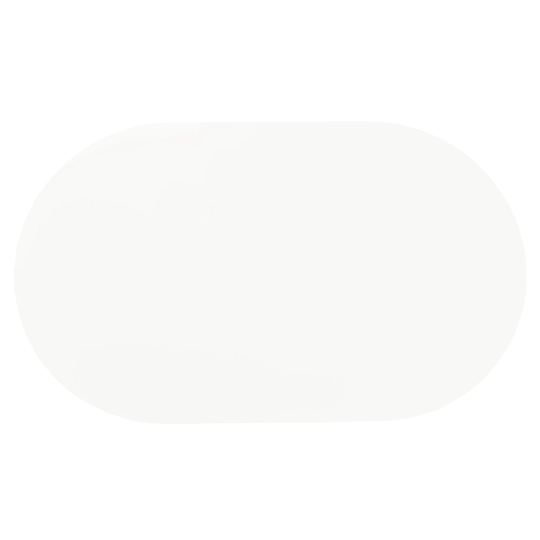 Retro Oval 60-inch Wood Top Dining Table White and Chrome - Tampa Furniture Outlet