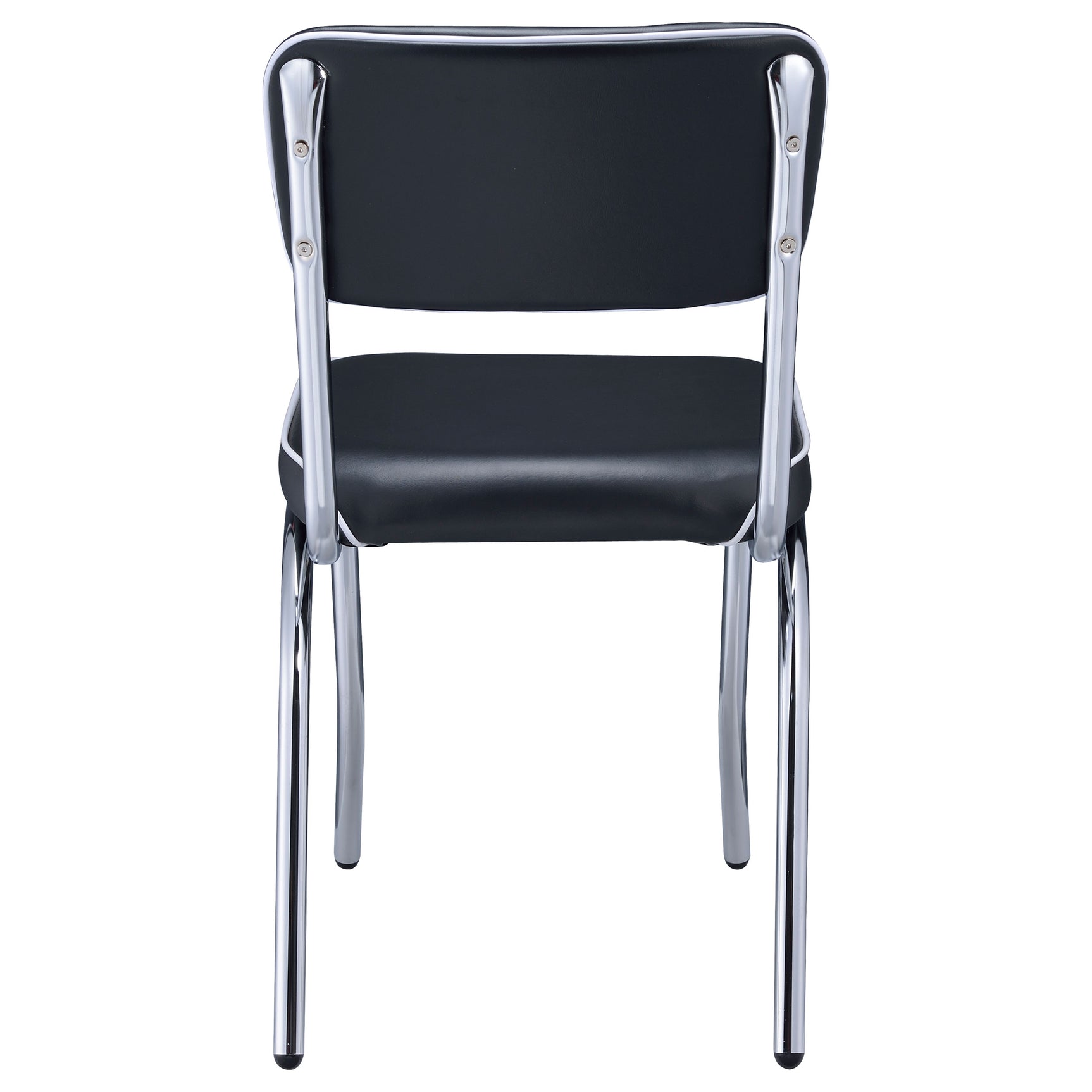 Retro Upholstered Dining Side Chair Black (Set of 2) - Tampa Furniture Outlet