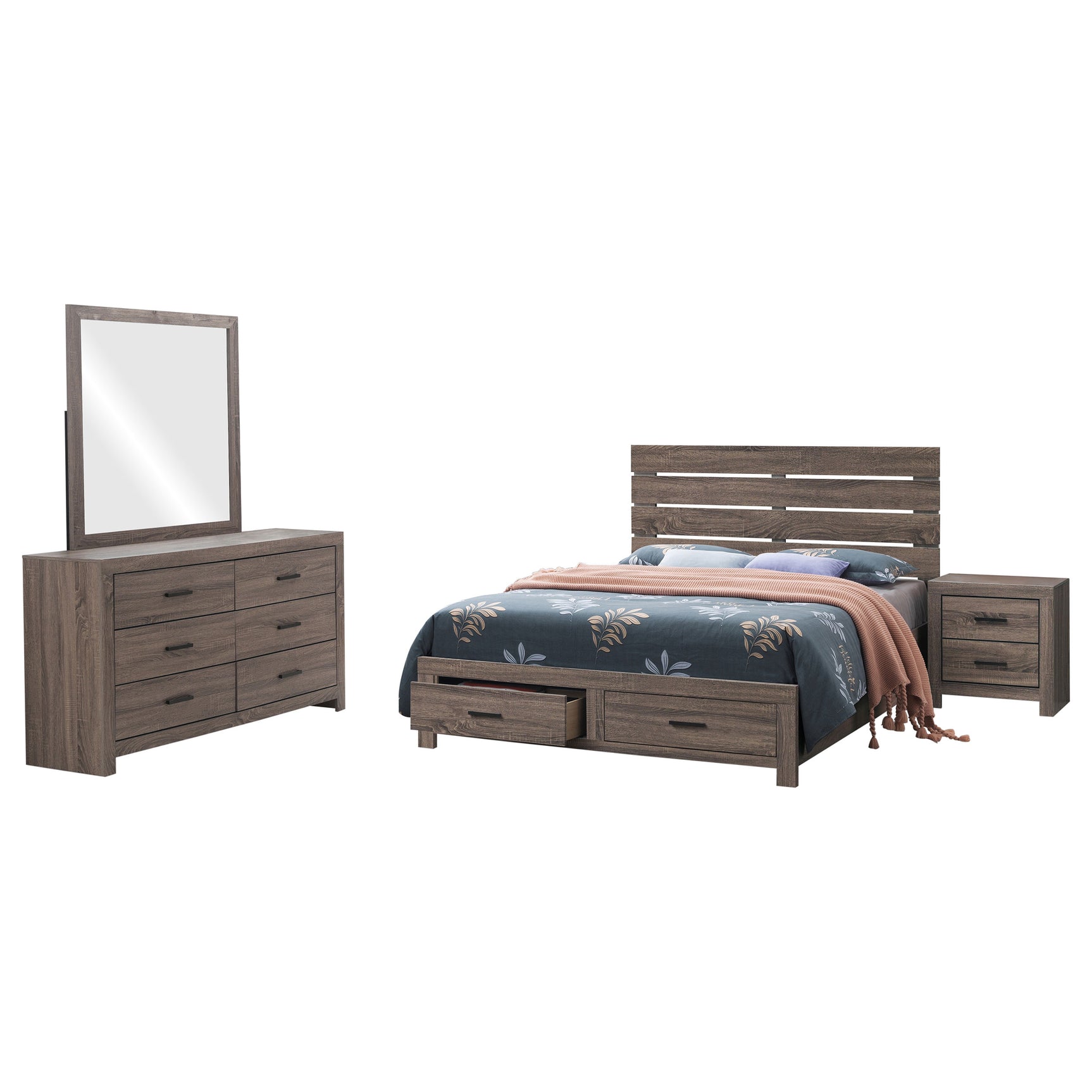 Brantford 4-piece Queen Bedroom Set Barrel Oak - Tampa Furniture Outlet