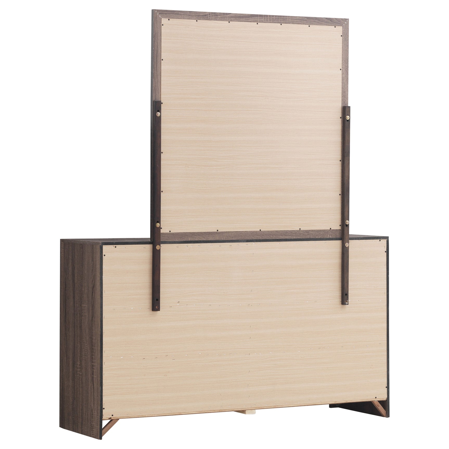 Brantford 6-drawer Dresser with Mirror Barrel Oak - Tampa Furniture Outlet